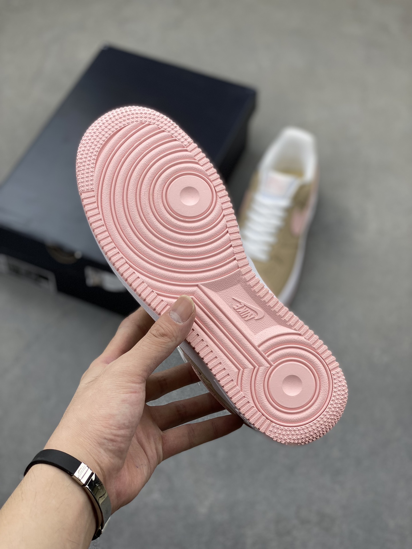 Nike Air Force 1 Low Brown/Pink Women's Casual Sneakers - Style & Comfort 7 i1723837842 908 3