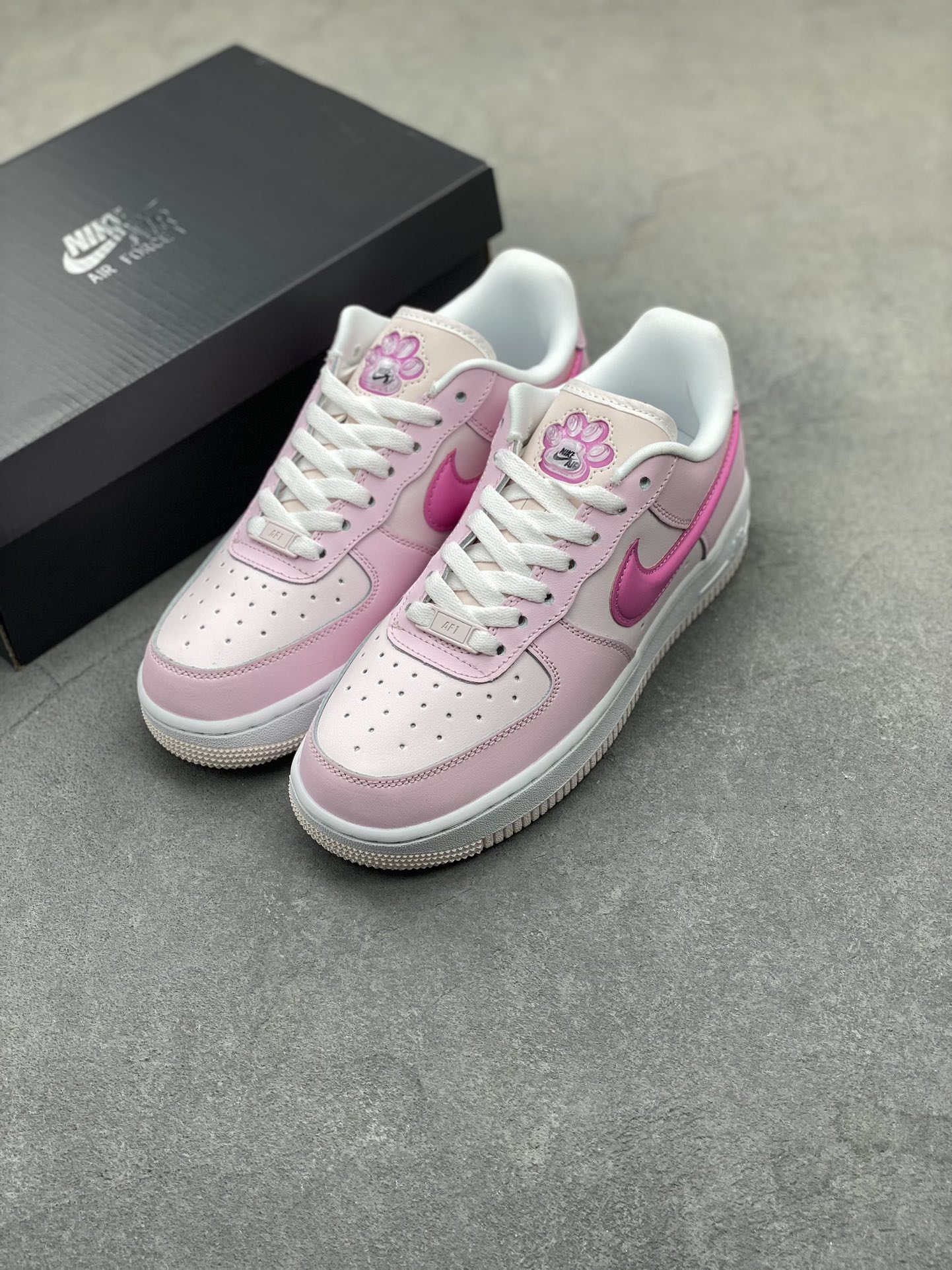Nike Air Force 1 Low White Pink Cat Paw HM3696-661 Women's Shoes 9 i1723838002 9131 6