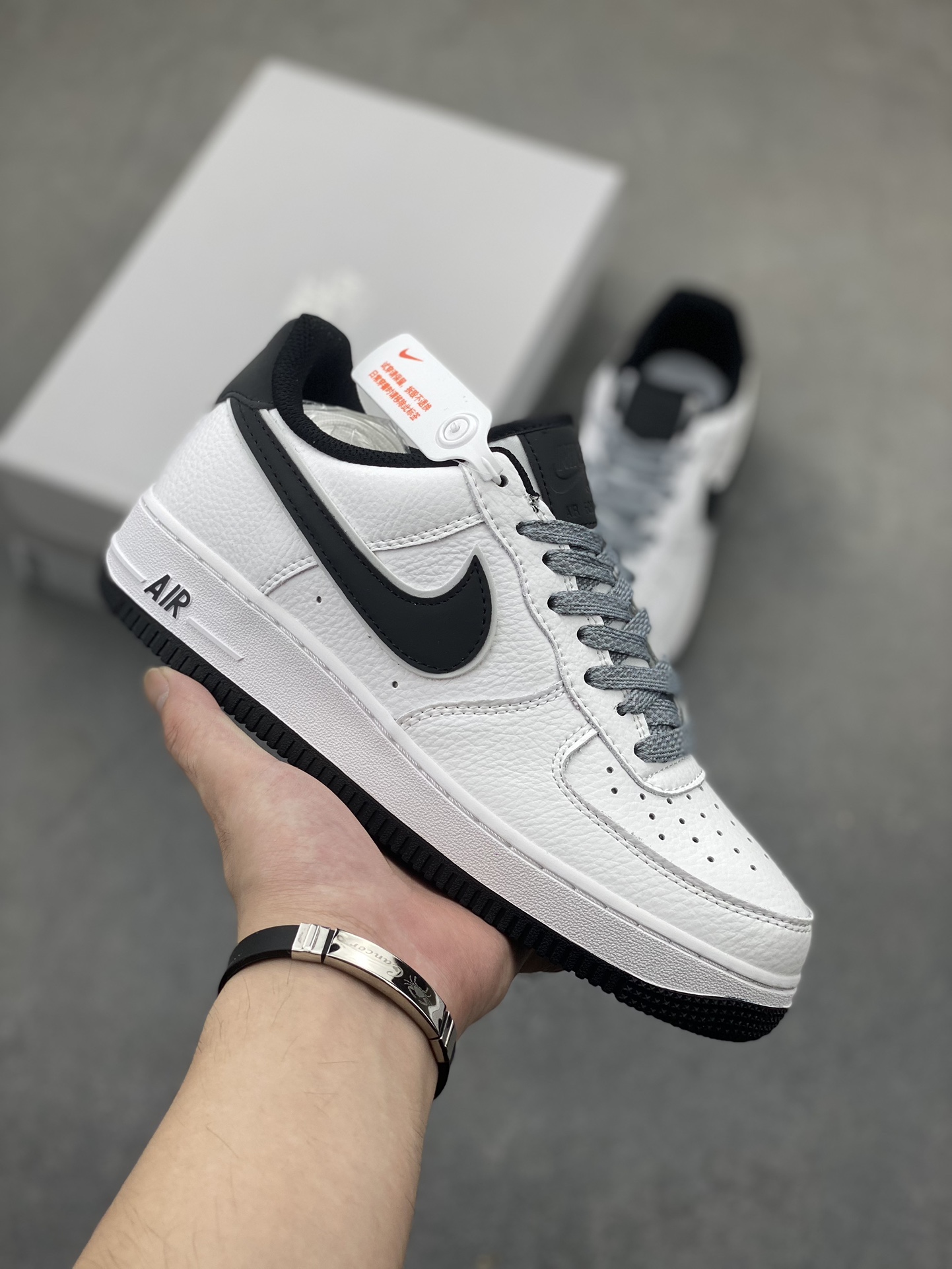 Nike Air Force 1 '07 White Black Sneaker - 3M Reflective, Full Air Cushion 15 i1724010686 8972 0