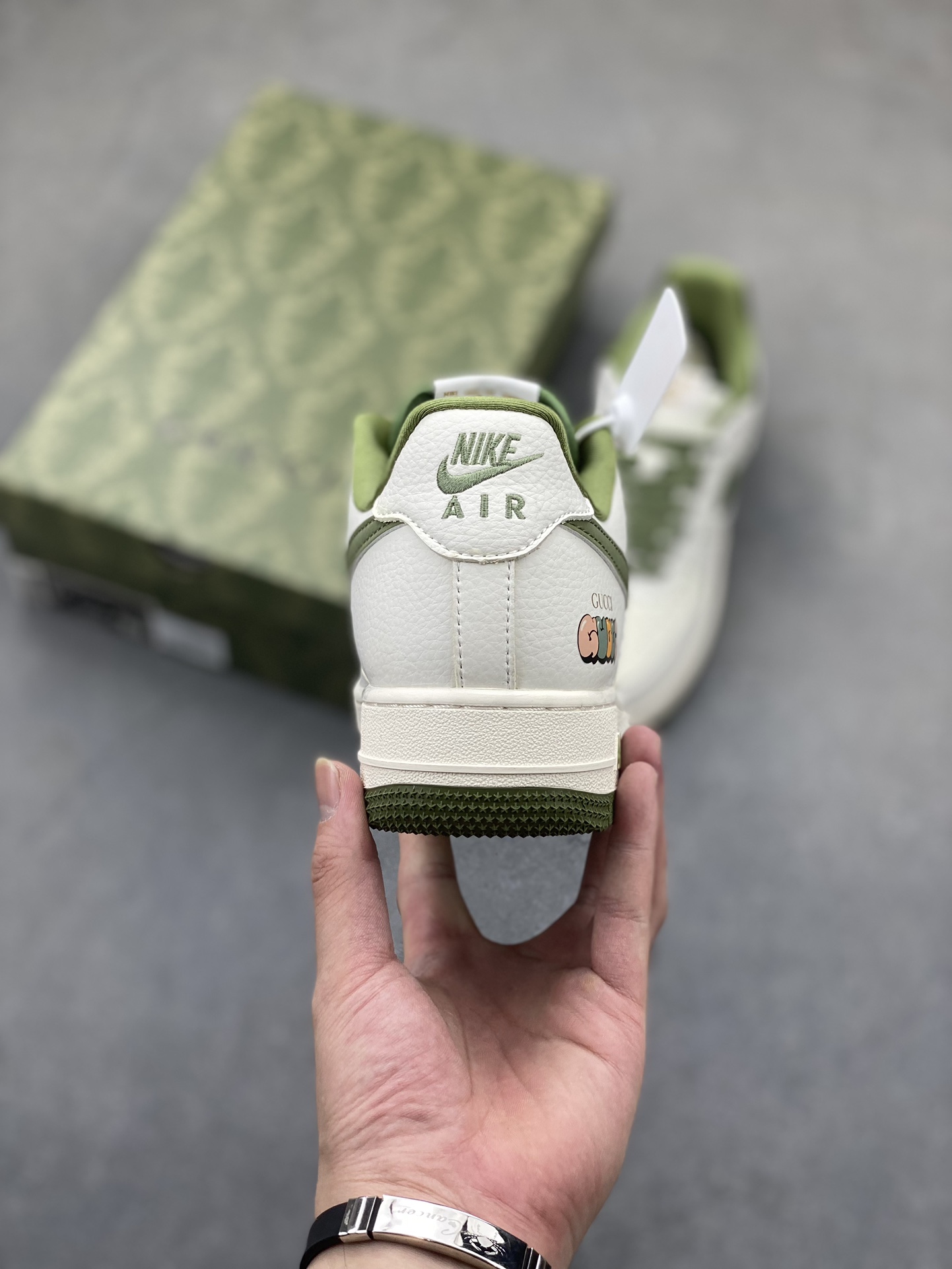 Nike Air Force 1 '07 Low Gucci Collab Sneakers - Green/Beige, Limited Edition 5 i1724010771 4439 7
