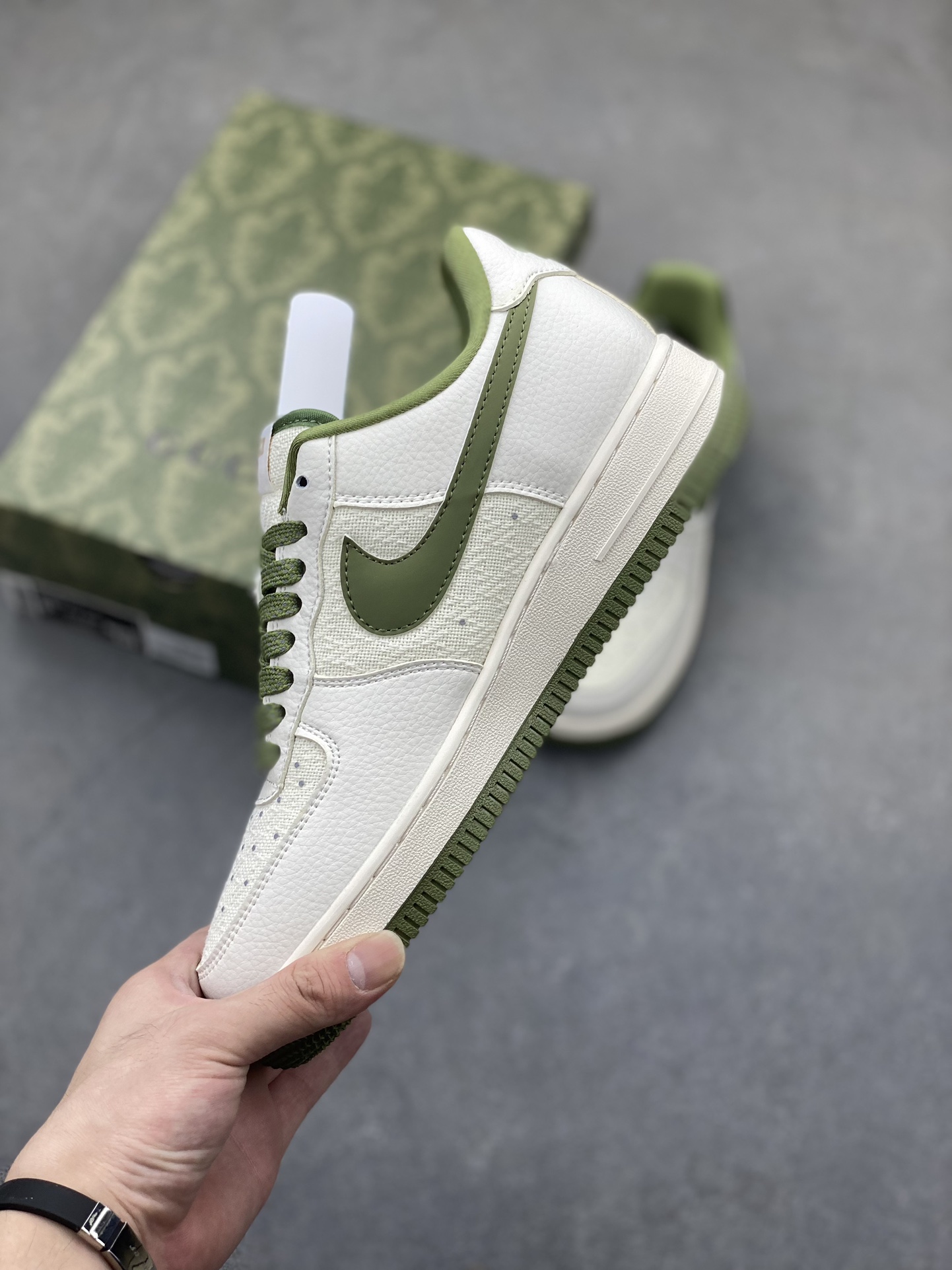 Nike Air Force 1 '07 Low Gucci Collab Sneakers - Green/Beige, Limited Edition 4 i1724010771 998 6