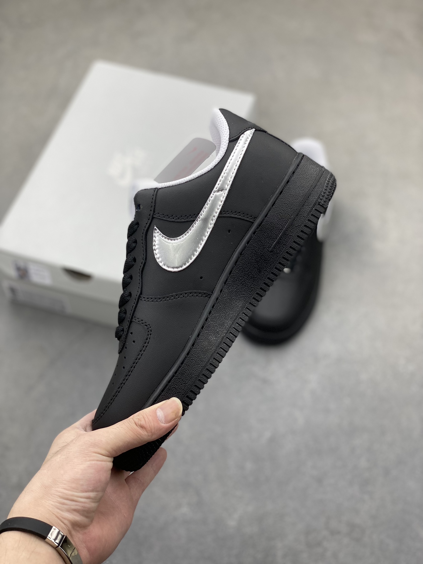 Nike Air Force 1 Low Black Silver: Original Quality and Comfort 17 i1724180581 2339 2
