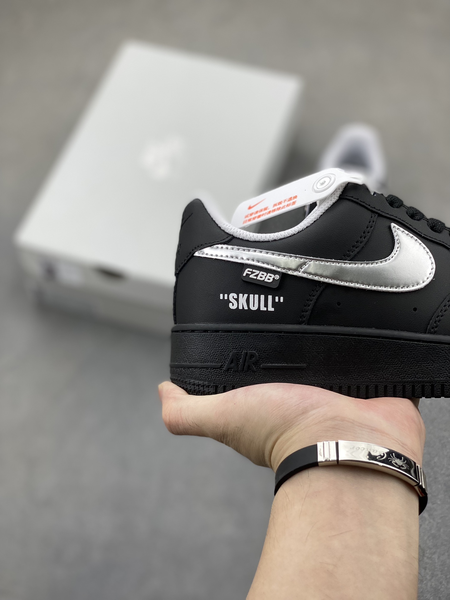 Nike Air Force 1 Low Black Silver: Original Quality and Comfort 19 i1724180581 4175 3