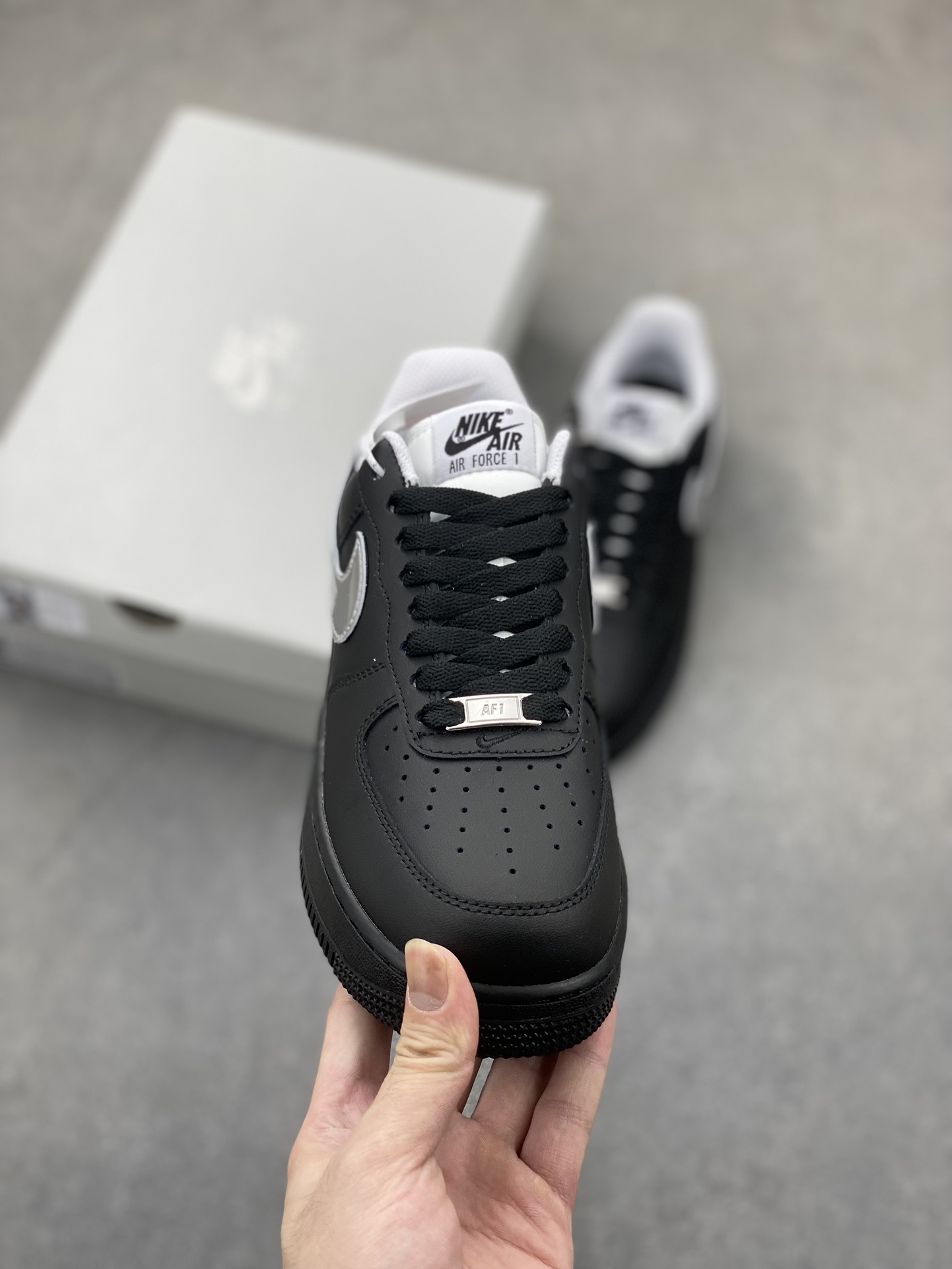 Nike Air Force 1 Low Black Silver: Original Quality and Comfort 16 i1724180581 6085 0