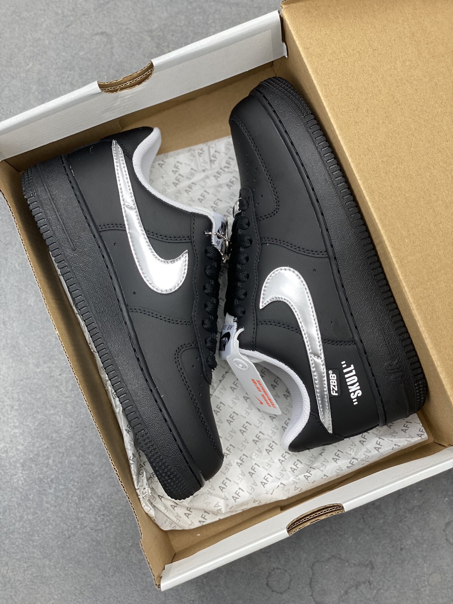 Nike Air Force 1 Low Black Silver: Original Quality and Comfort 23 i1724180581 8881 4