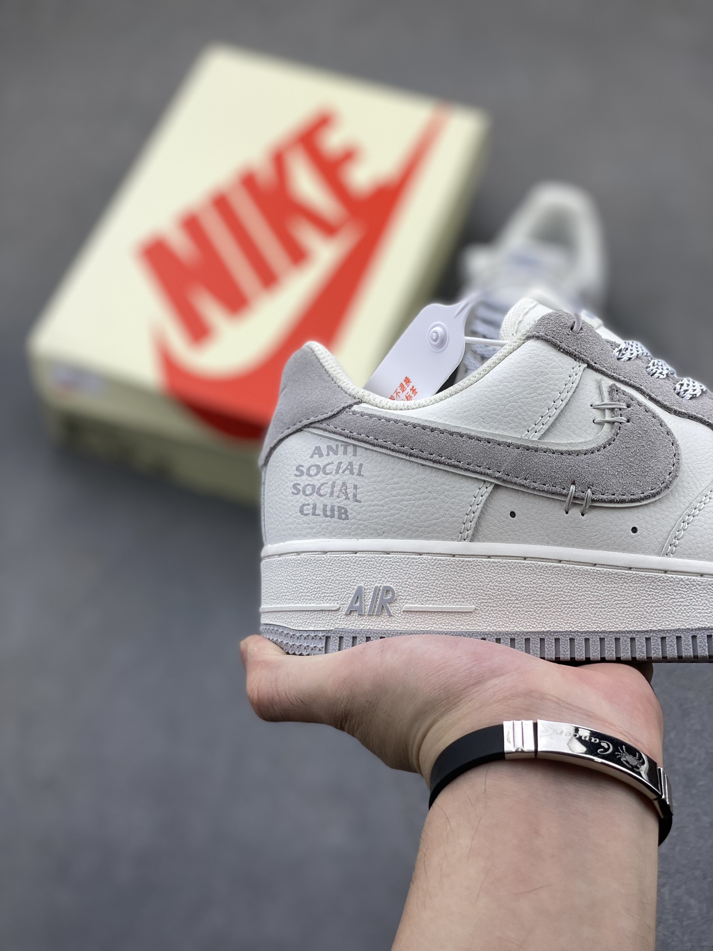 Nike Air Force 1 '07 Low Anti Social Club Custom Sneakers - White/Gray 6 i1724356517 8161 3