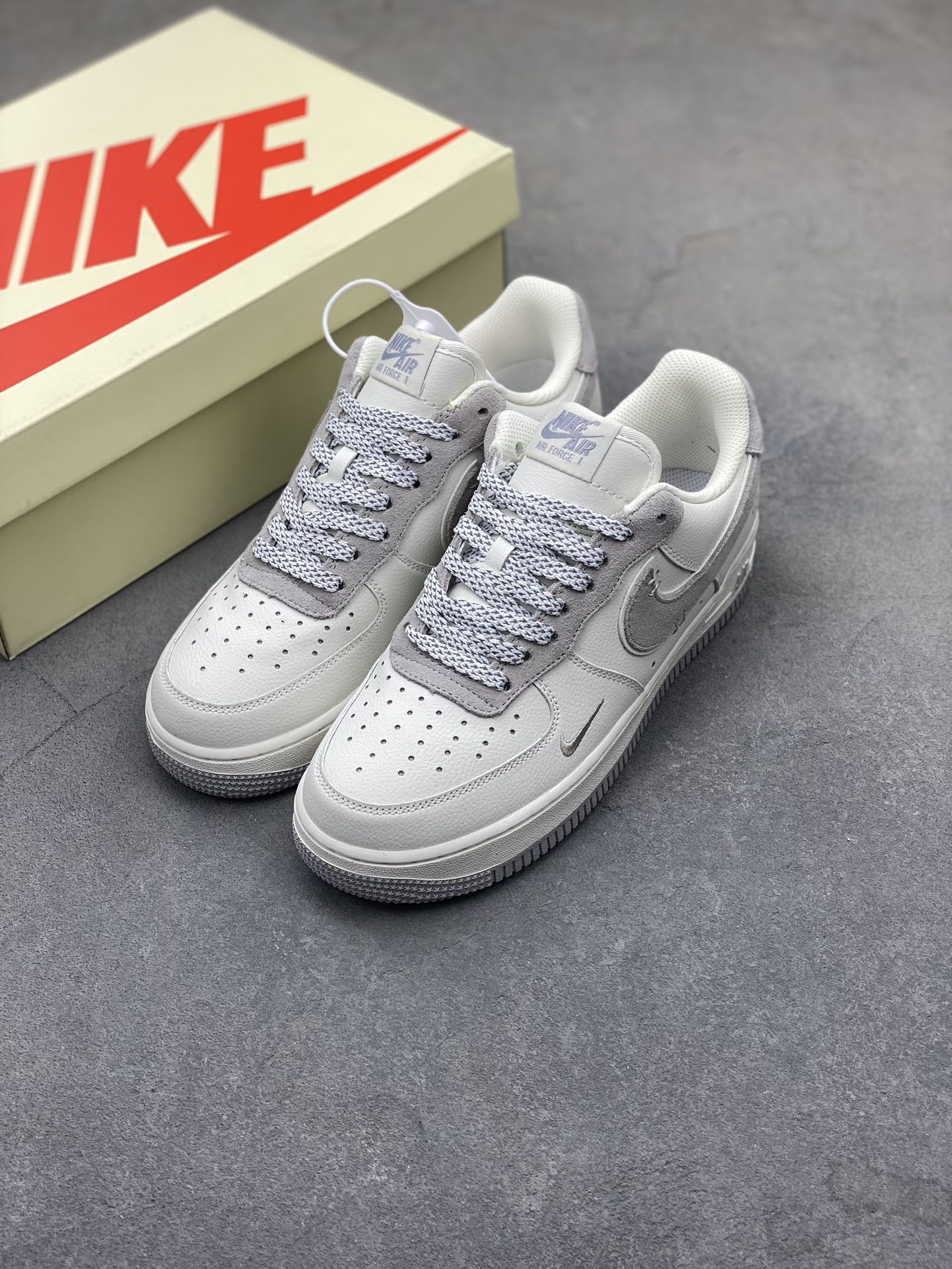 Nike Air Force 1 '07 Low Anti Social Club Custom Sneakers - White/Gray 9 i1724356518 1937 6