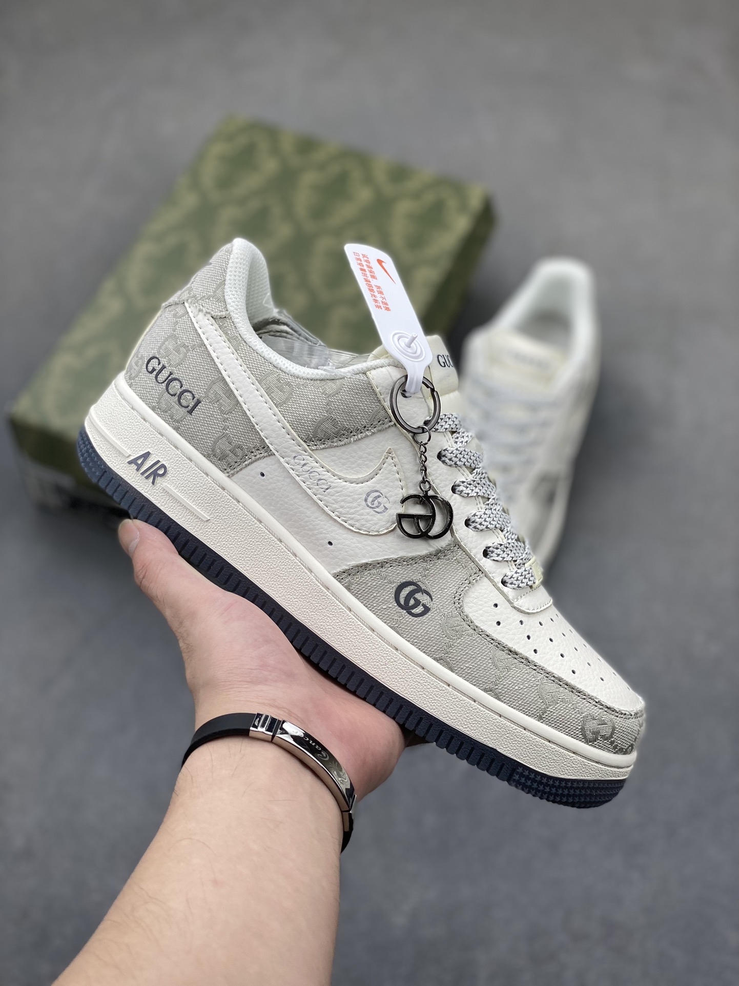 Nike Air Force 1 '07 Low Gucci Collab Sneakers - Smoke Grey, Limited Edition 2 i1724531976 638 0