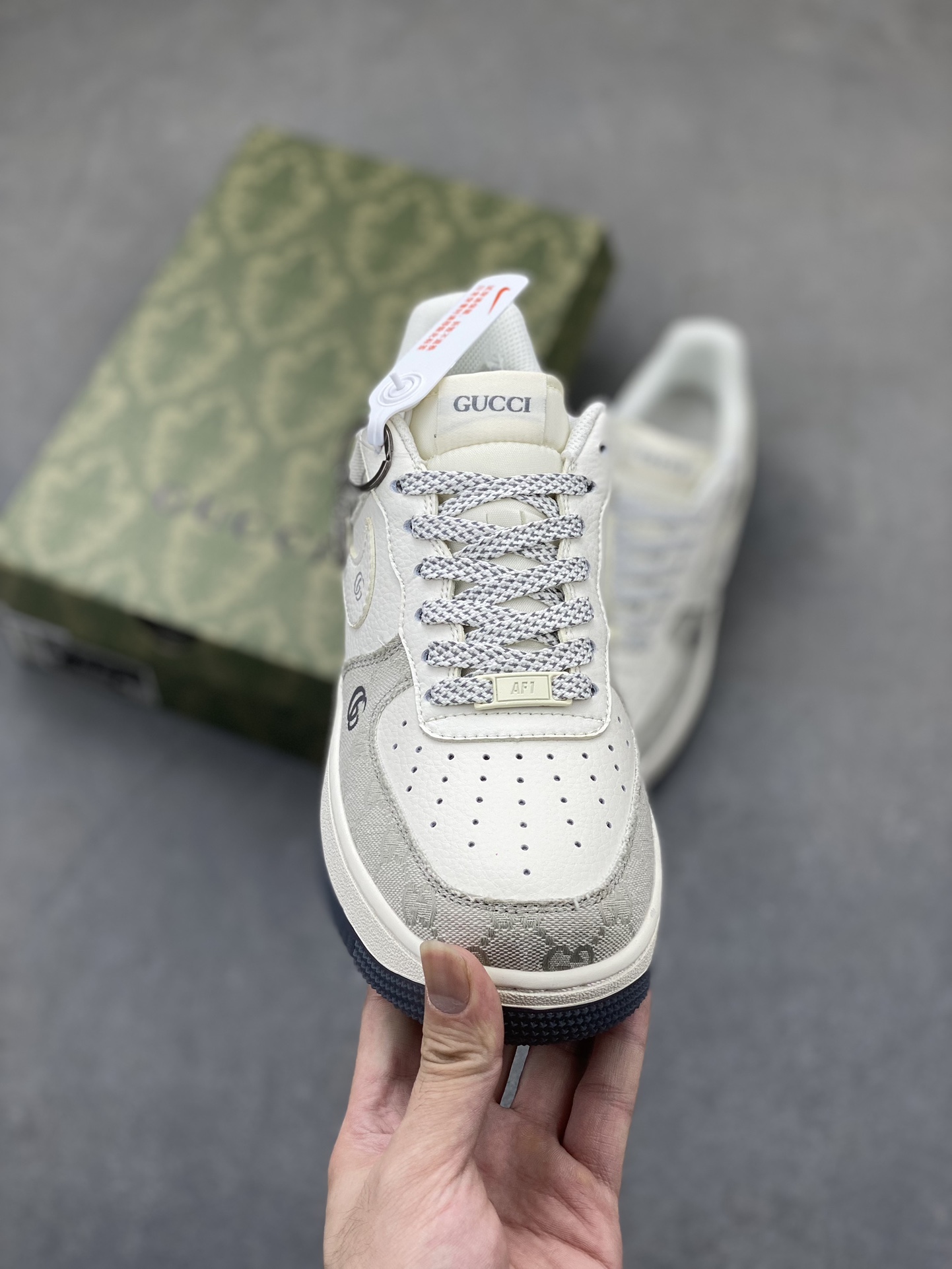 Nike Air Force 1 '07 Low Gucci Collab Sneakers - Smoke Grey, Limited Edition 3 i1724531977 6772 8