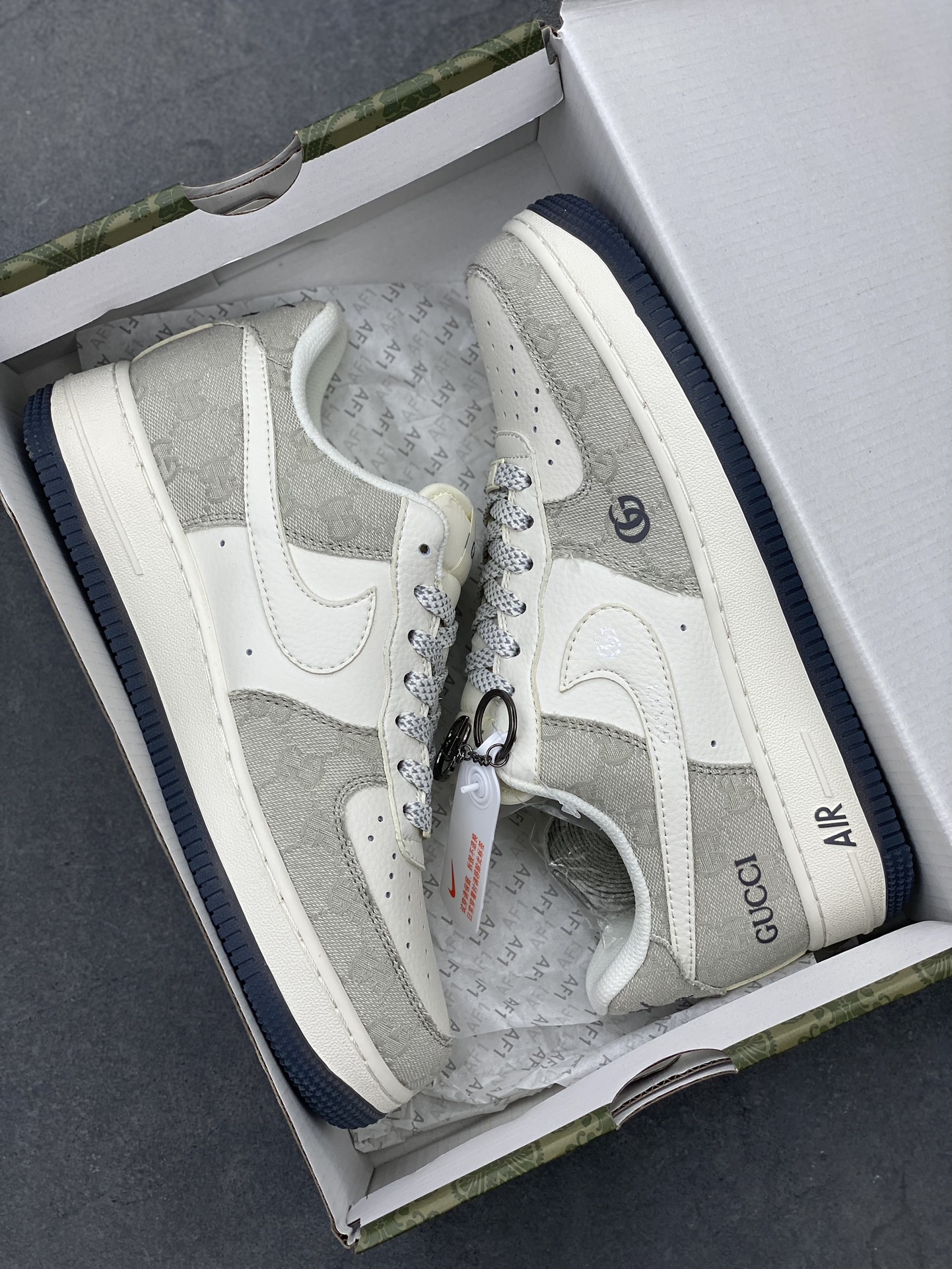 Nike Air Force 1 '07 Low Gucci Collab Sneakers - Smoke Grey, Limited Edition 10 i1724531986 2502 0