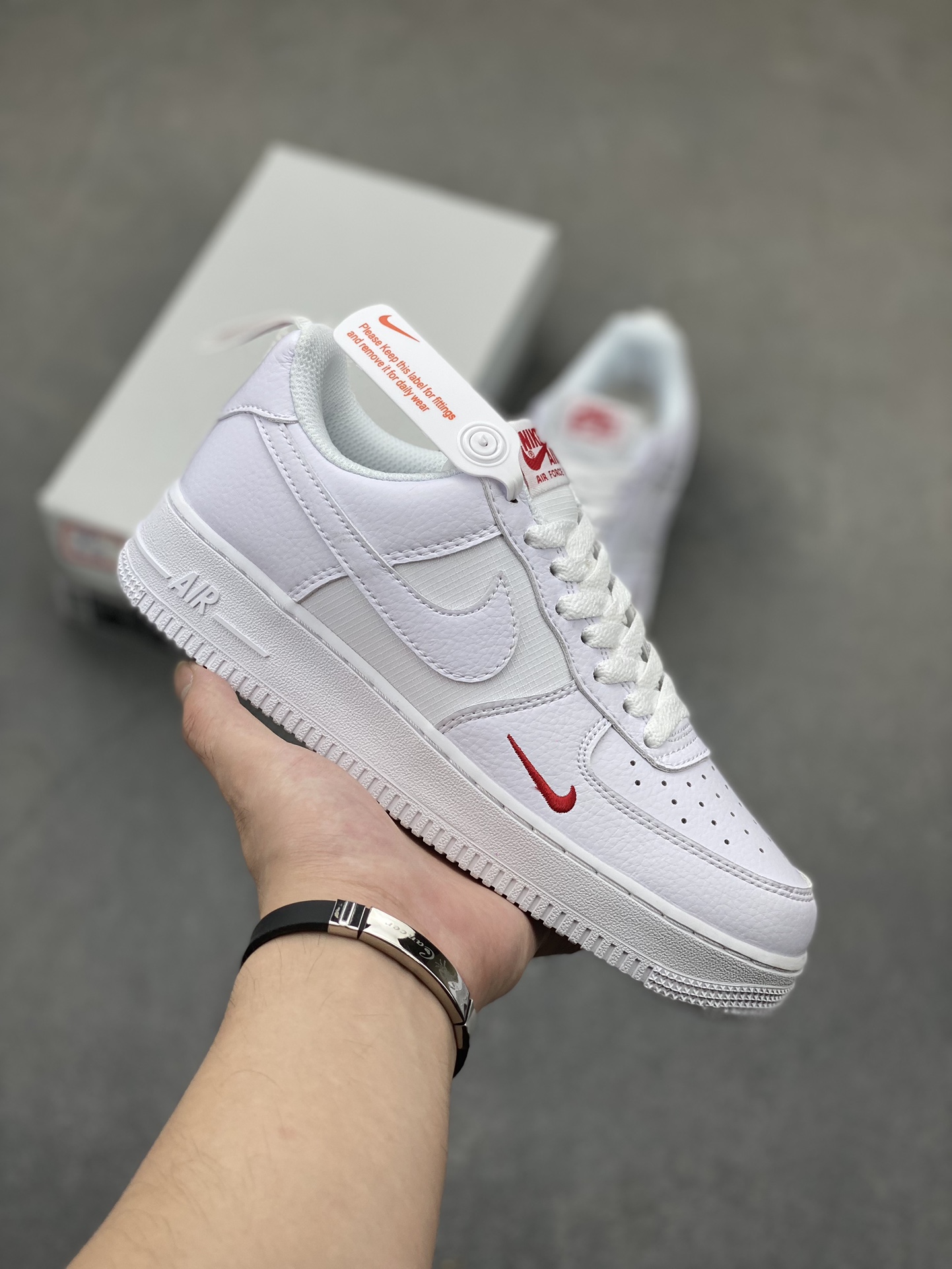 Nike Air Force 1 Low White Red Swoosh Casual Sneakers FZ7187-100 2 i1724532140 9794 3