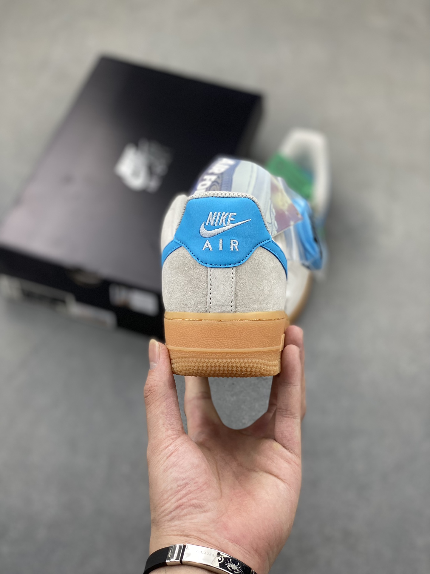 Nike Air Force 1 '07 Low Blue Suede Gum Sole Casual Sneakers FQ8714-003 5 i1724532220 3183 1