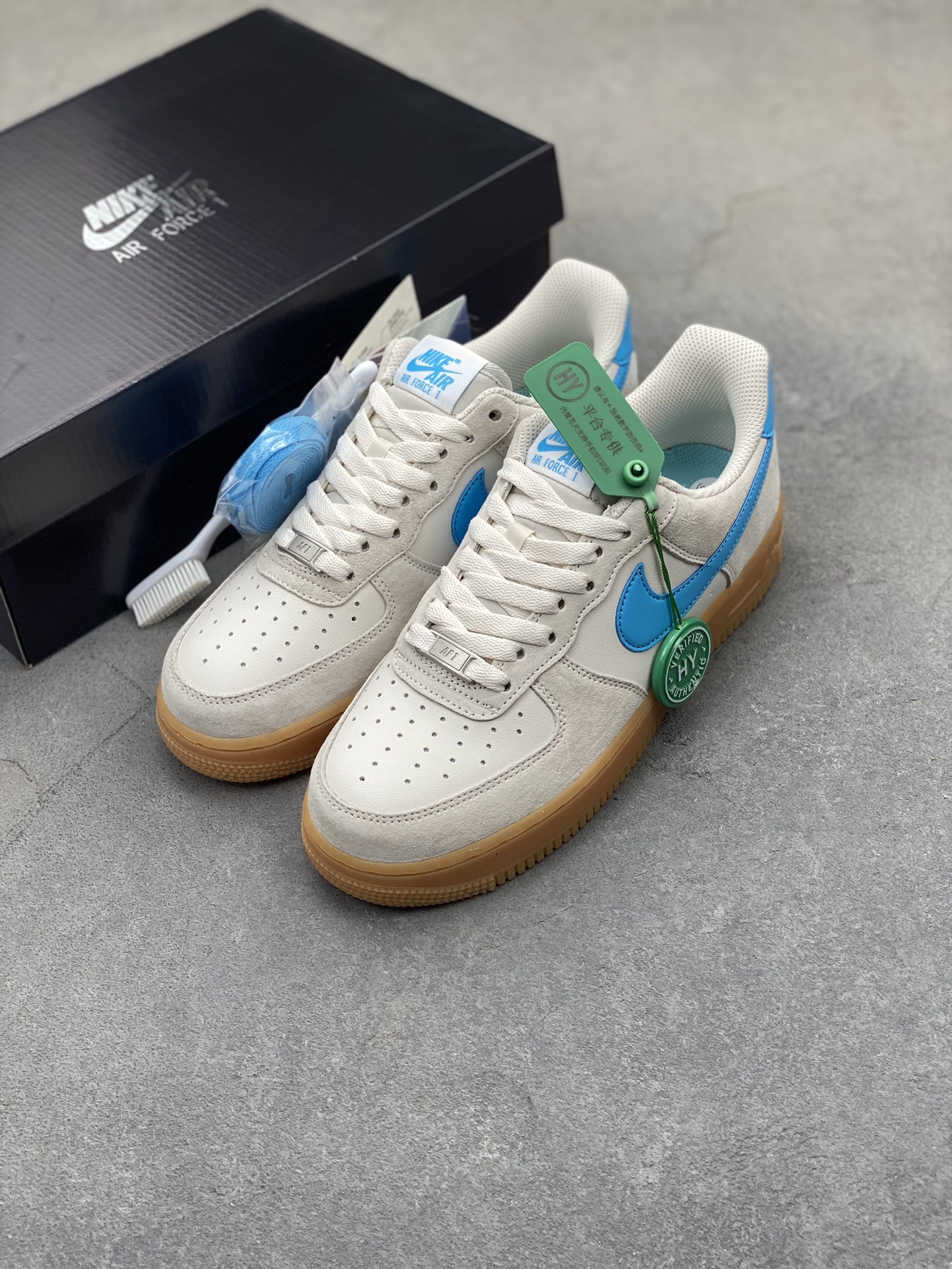 Nike Air Force 1 '07 Low Blue Suede Gum Sole Casual Sneakers FQ8714-003 9 i1724532229 2704 0