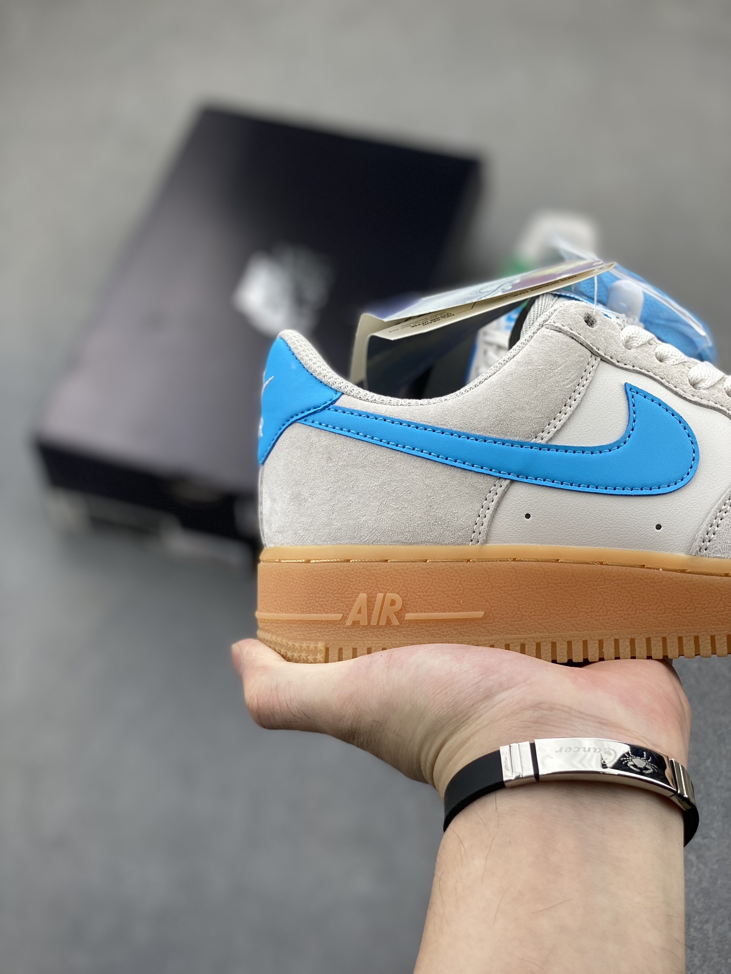 Nike Air Force 1 '07 Low Blue Suede Gum Sole Casual Sneakers FQ8714-003 6 i1724532229 9284 0