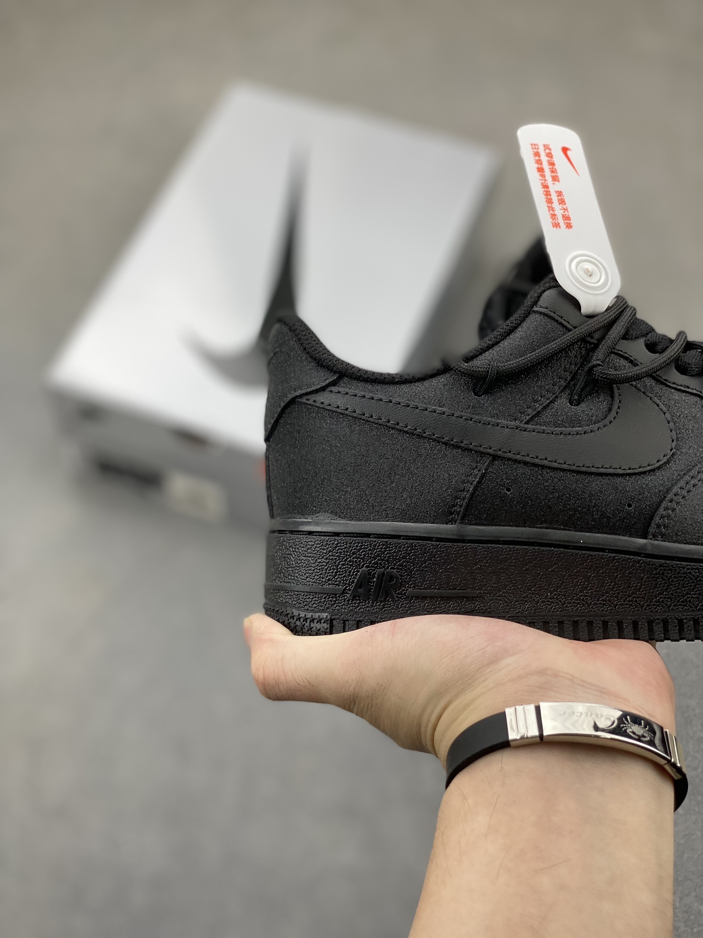 Nike Air Force 1 Low '07: Black Rhinestone Sneakers for Men and Women 6 i1724532334 8679 0