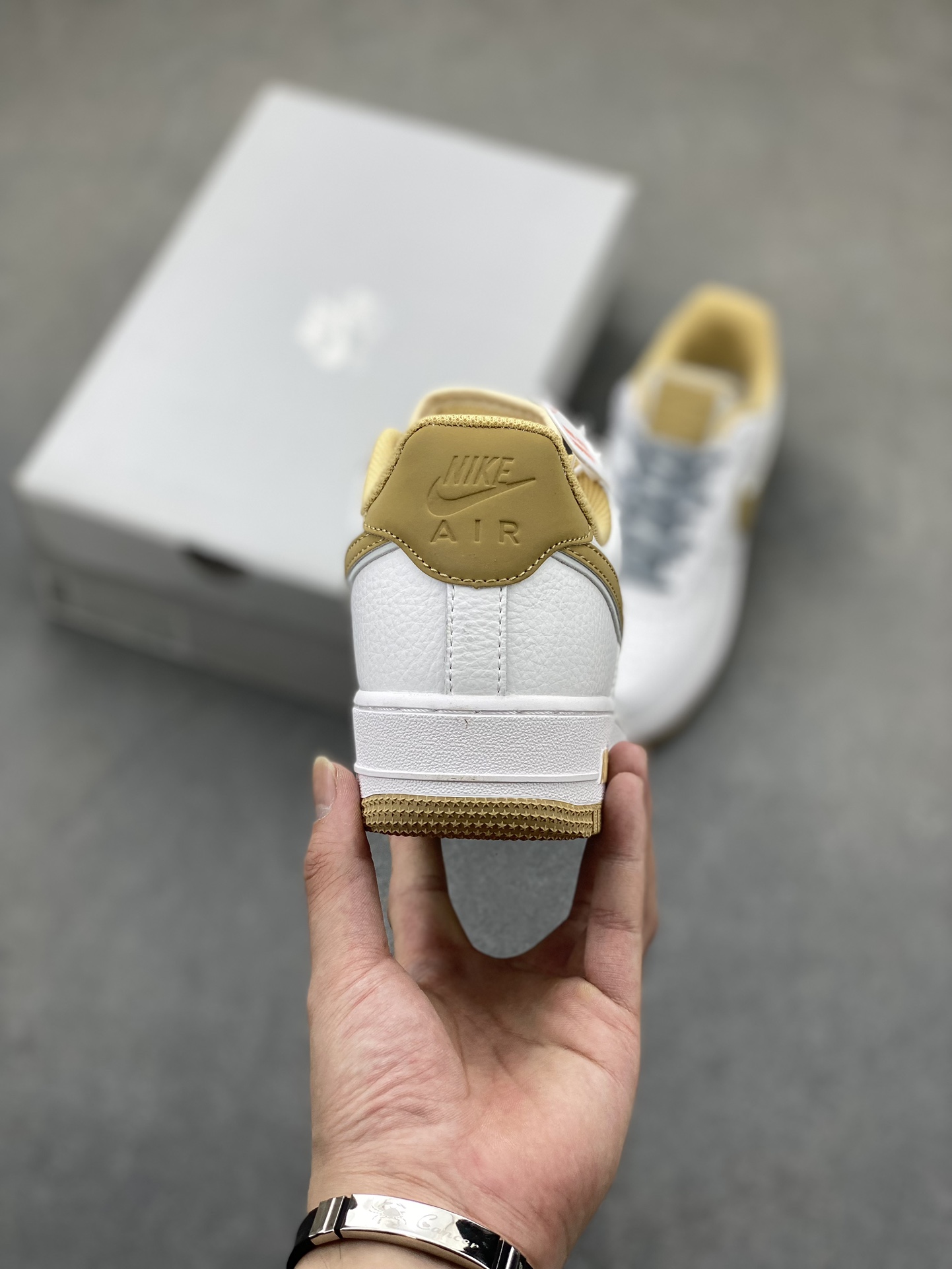 Nike Air Force 1 '07 White Khaki Sneakers Full Star Low-top Casual Shoes 5 i1724610895 7705 8