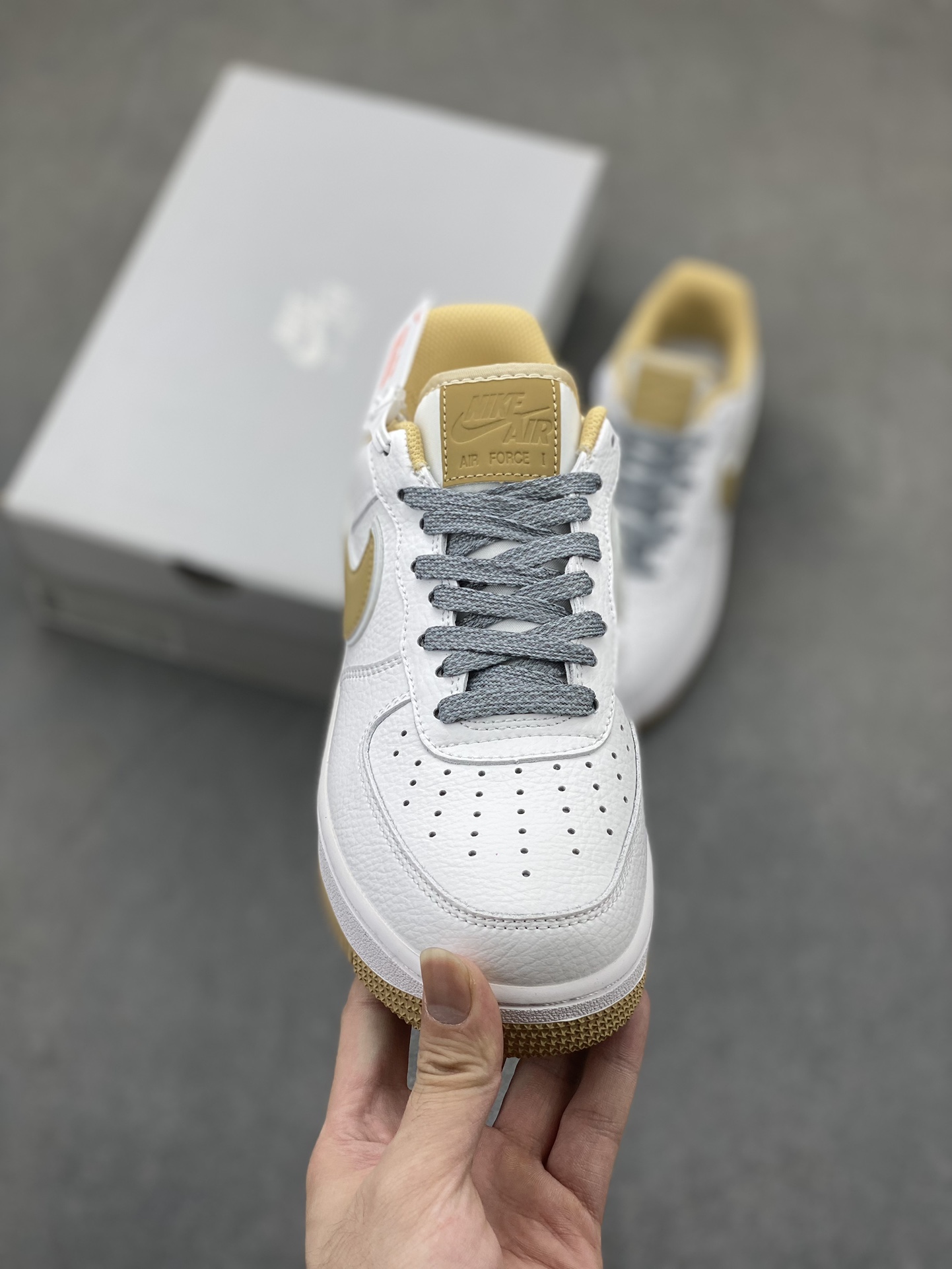 Nike Air Force 1 '07 White Khaki Sneakers Full Star Low-top Casual Shoes 3 i1724610895 8124 7