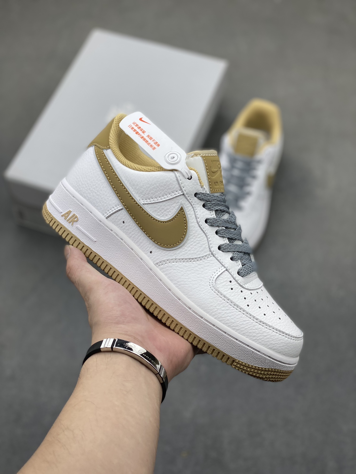 Nike Air Force 1 '07 White Khaki Sneakers Full Star Low-top Casual Shoes 2 i1724610895 9604 4