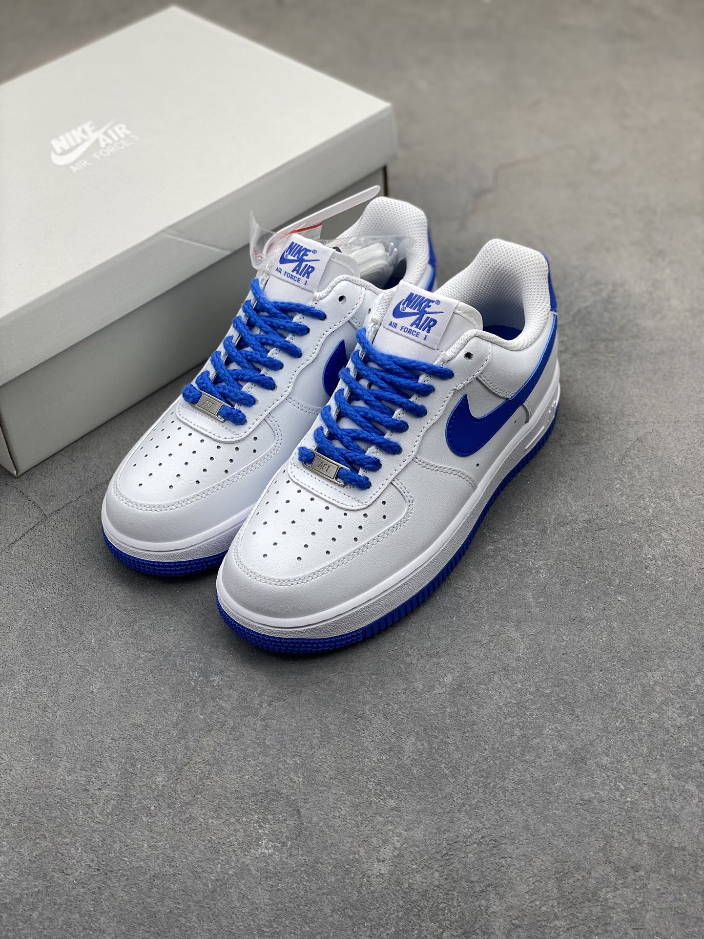 Nike Air Force 1 Low '07 White/Blue Casual Sneakers FJ4146-103 9 i1724611267 3560 7