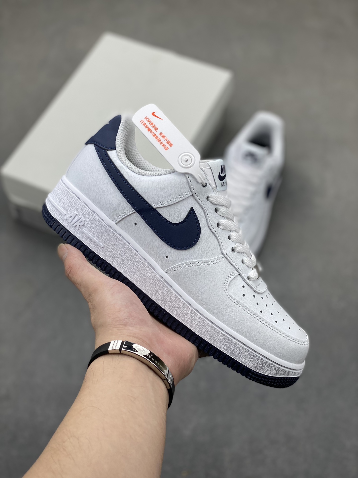 Nike Air Force 1 Low '07 White Midnight Navy Men's Casual Shoes 2 i1724611320 1450 1