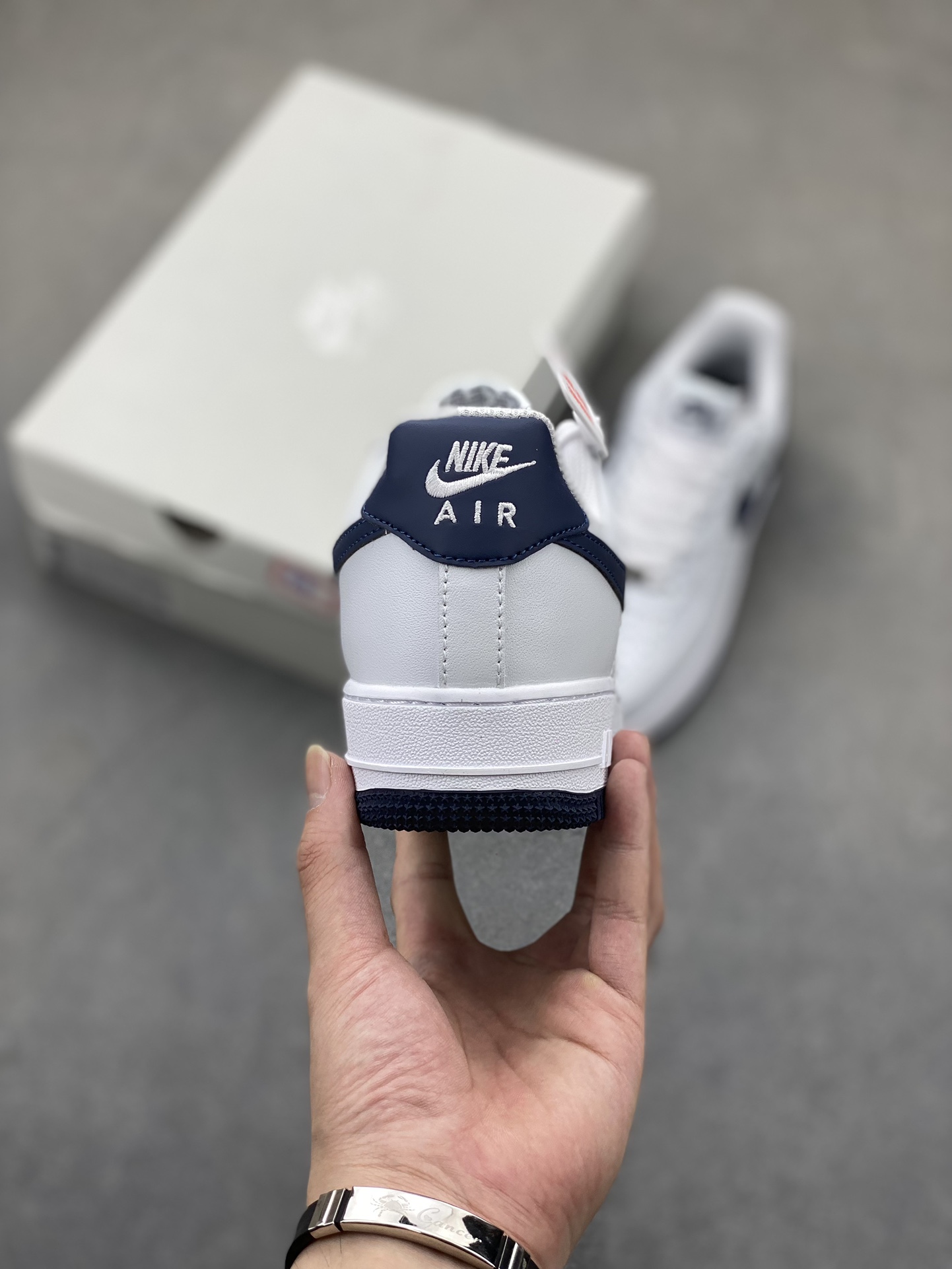 Nike Air Force 1 Low '07 White Midnight Navy Men's Casual Shoes 5 i1724611320 7725 0