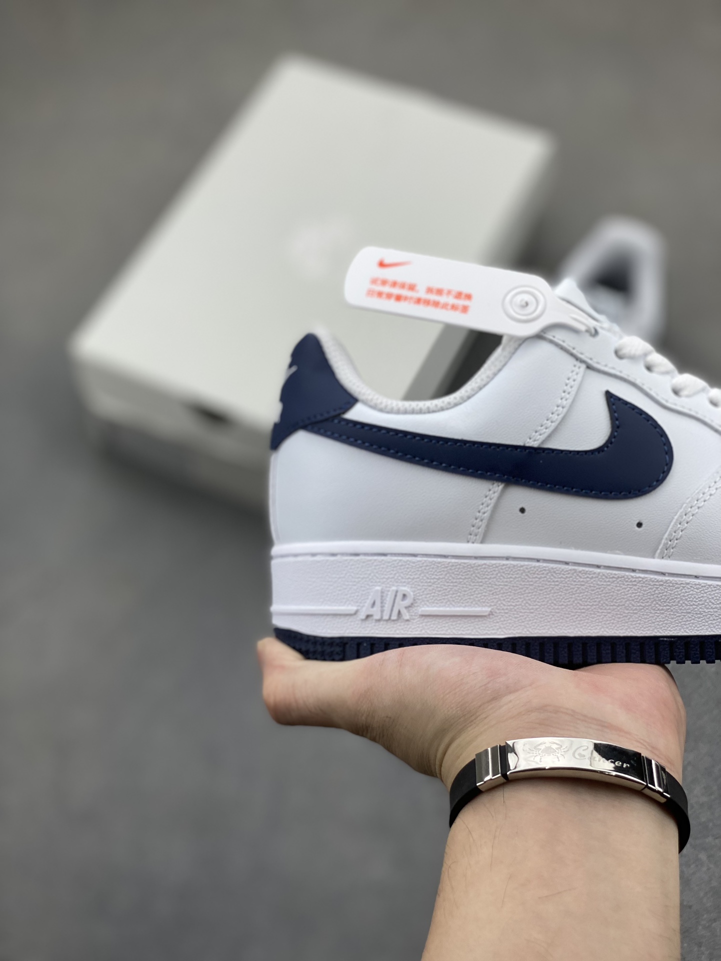 Nike Air Force 1 Low '07 White Midnight Navy Men's Casual Shoes 6 i1724611321 6990 6