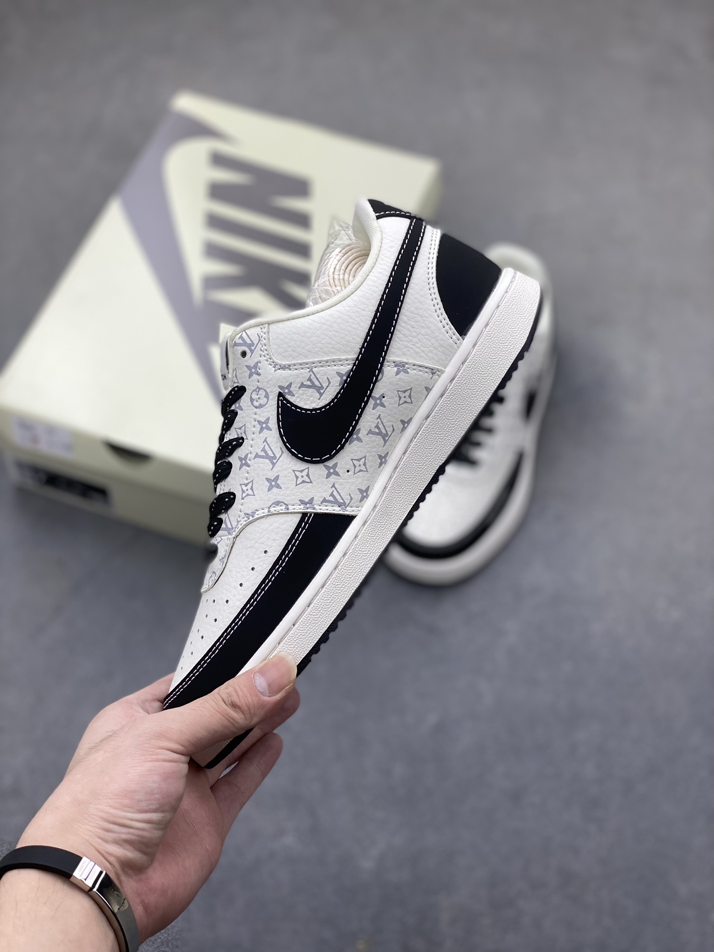 Nike Court Vision Low x Louis Vuitton Custom Sneakers - Limited Edition Design 4 i1724702927 9748 6