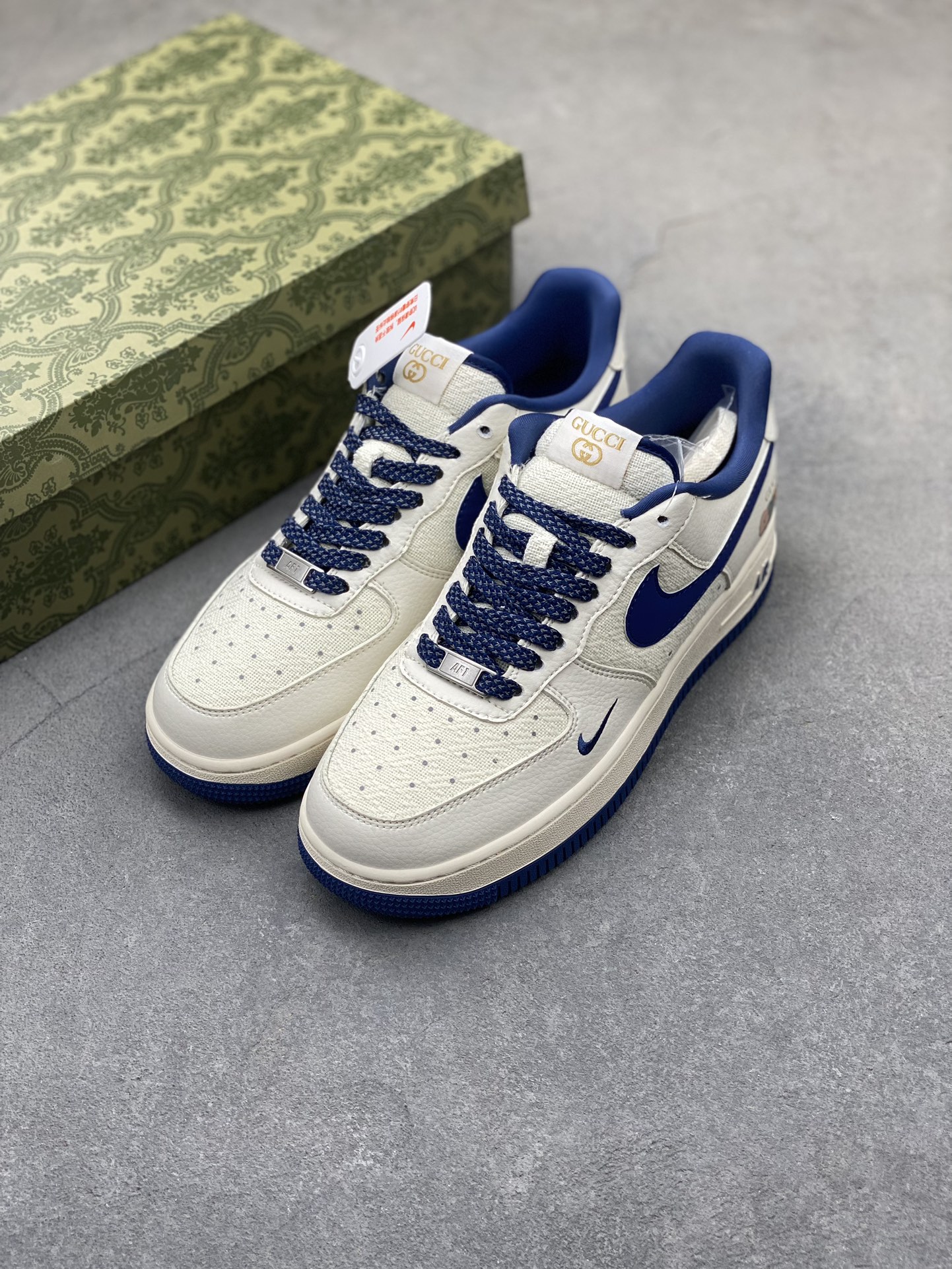 Nike Air Force 1 '07 Low Gucci Collab - Blue Linen: Limited Edition Sneakers 9 i1724795129 3656 0