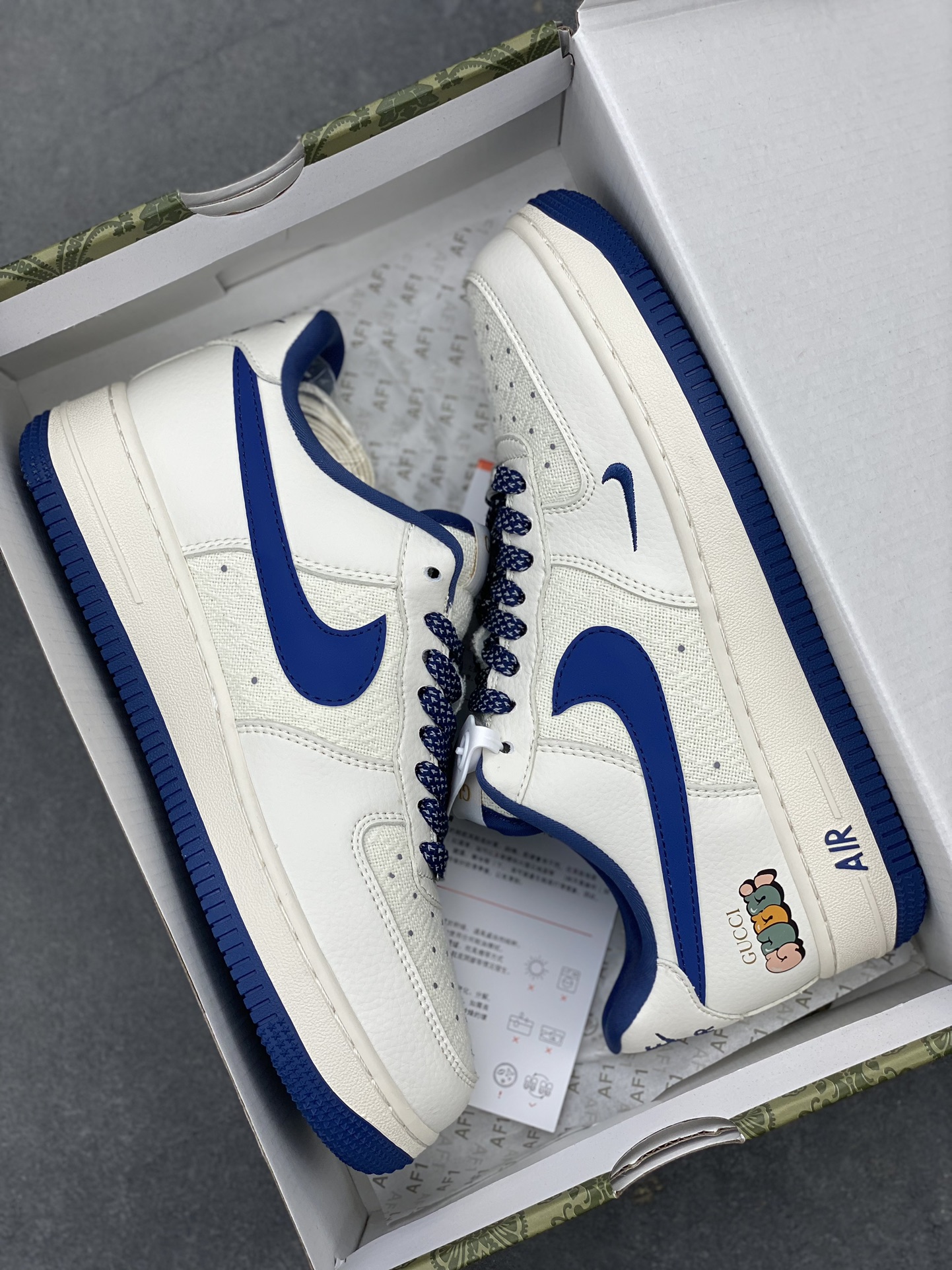 Nike Air Force 1 '07 Low Gucci Collab - Blue Linen: Limited Edition Sneakers 10 i1724795129 5444 0