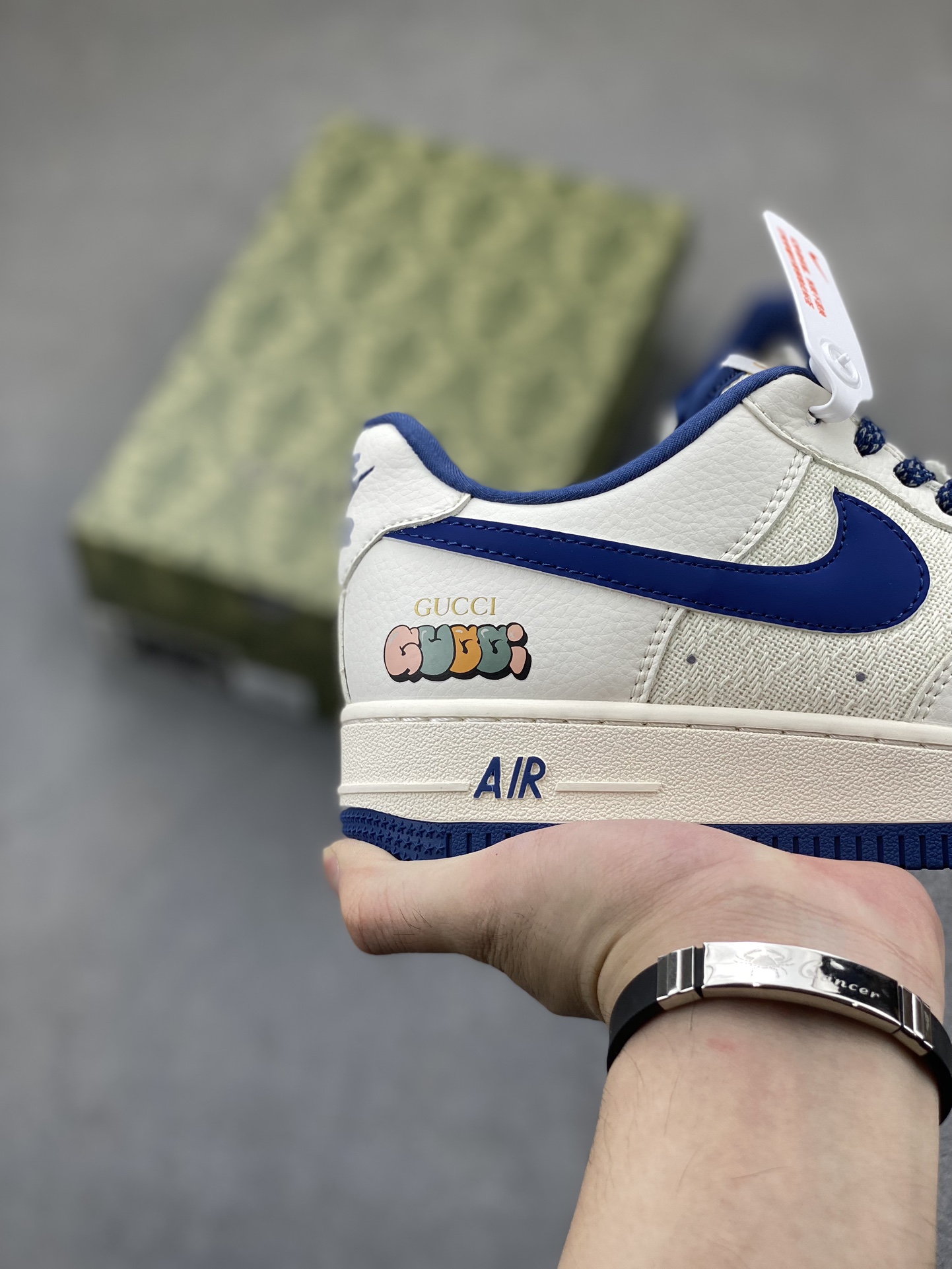 Nike Air Force 1 '07 Low Gucci Collab - Blue Linen: Limited Edition Sneakers 6 i1724795129 9214 0