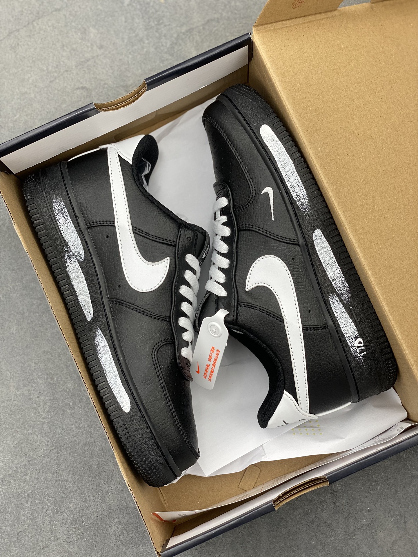 Nike Air Force 1 Low '07 Black White Graffiti Sneakers 10 i1724795208 4500 0