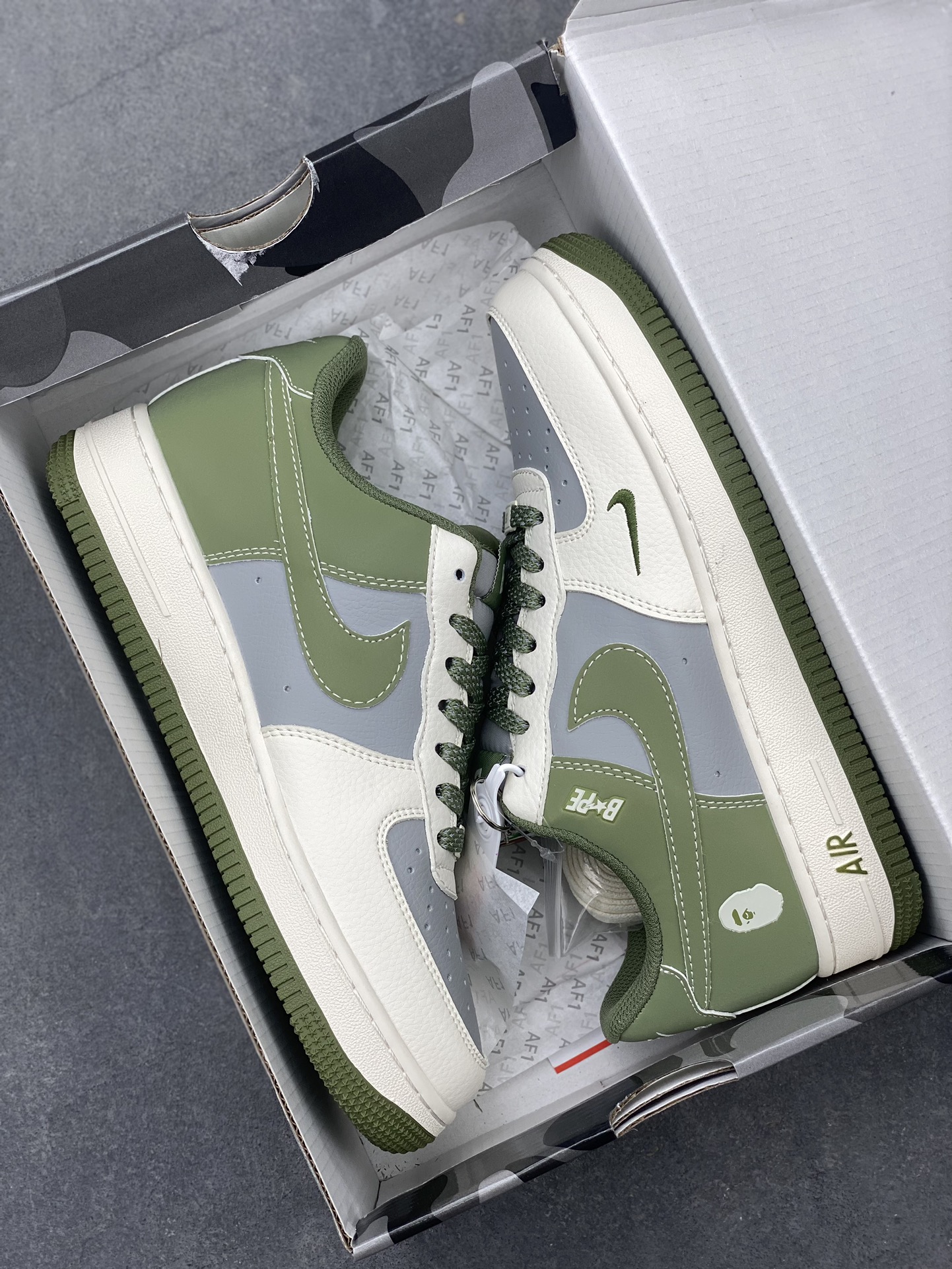 Nike Air Force 1 '07 Low Bape Deep Green Sneakers Limited Edition 9 i1725136213 6684 0