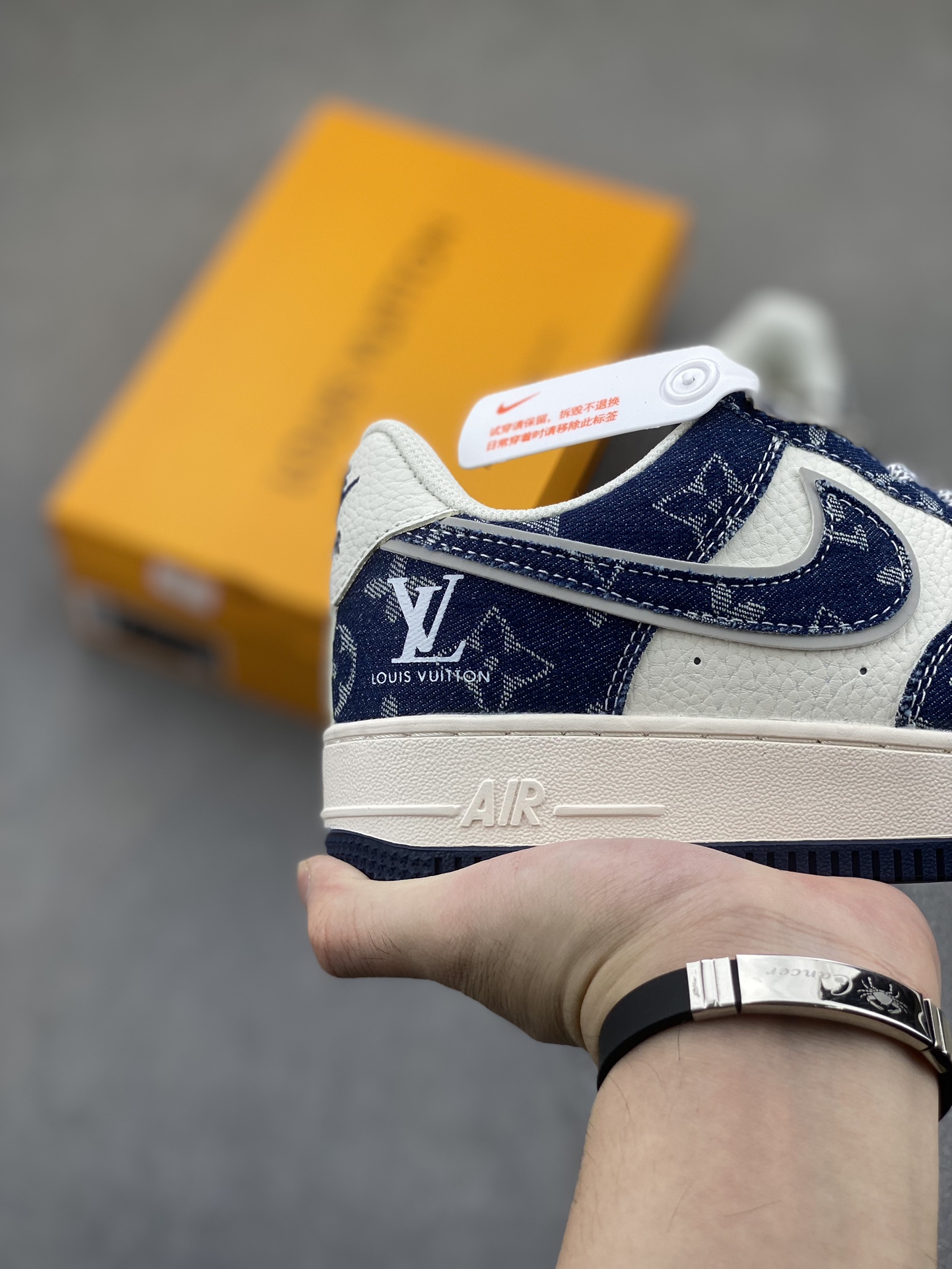 Nike Air Force 1 '07 Low Louis Vuitton Collab Sneakers - Deep Blue 6 i1725136403 445 0