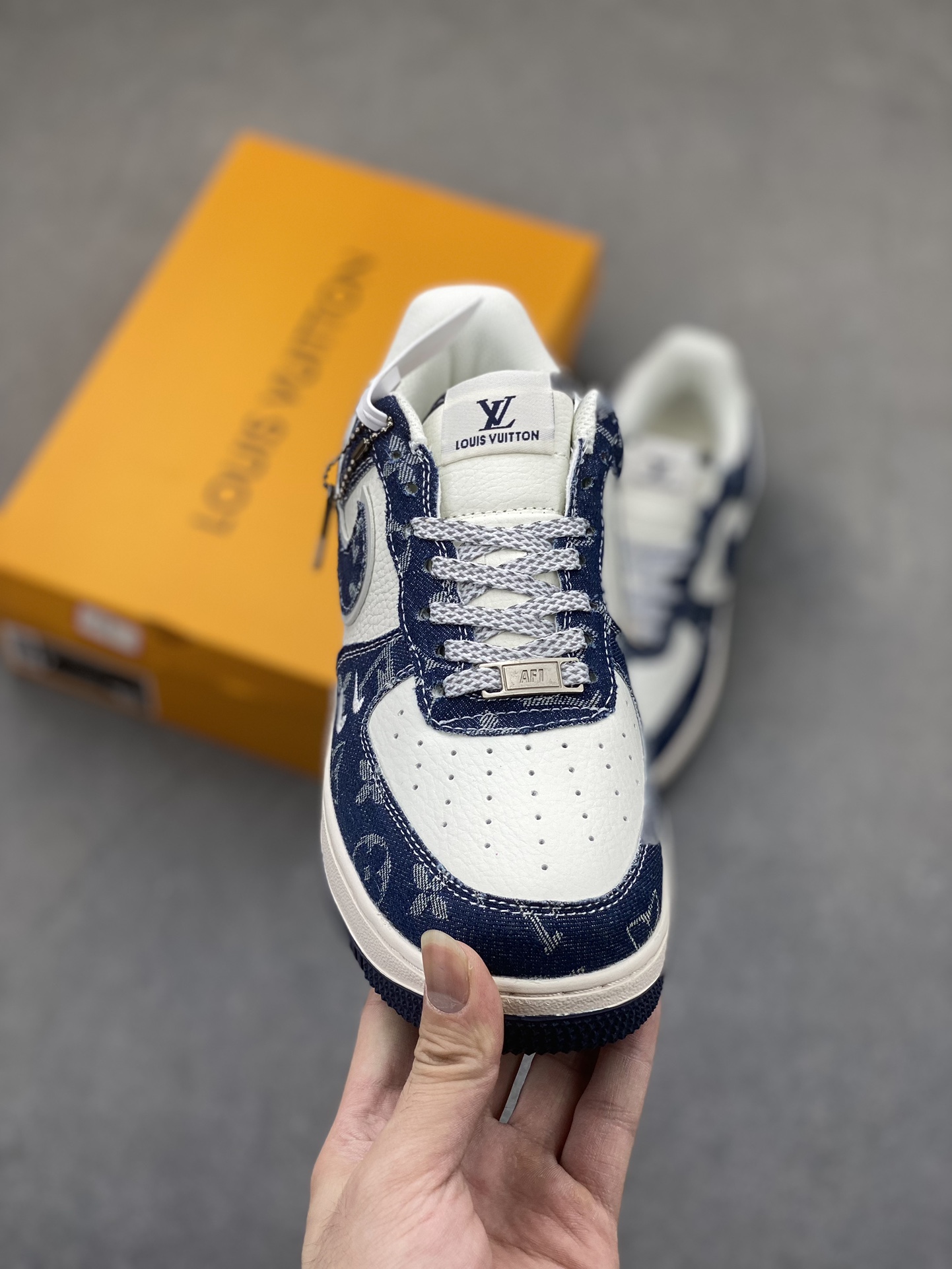 Nike Air Force 1 '07 Low Louis Vuitton Collab Sneakers - Deep Blue 3 i1725136403 9358 0