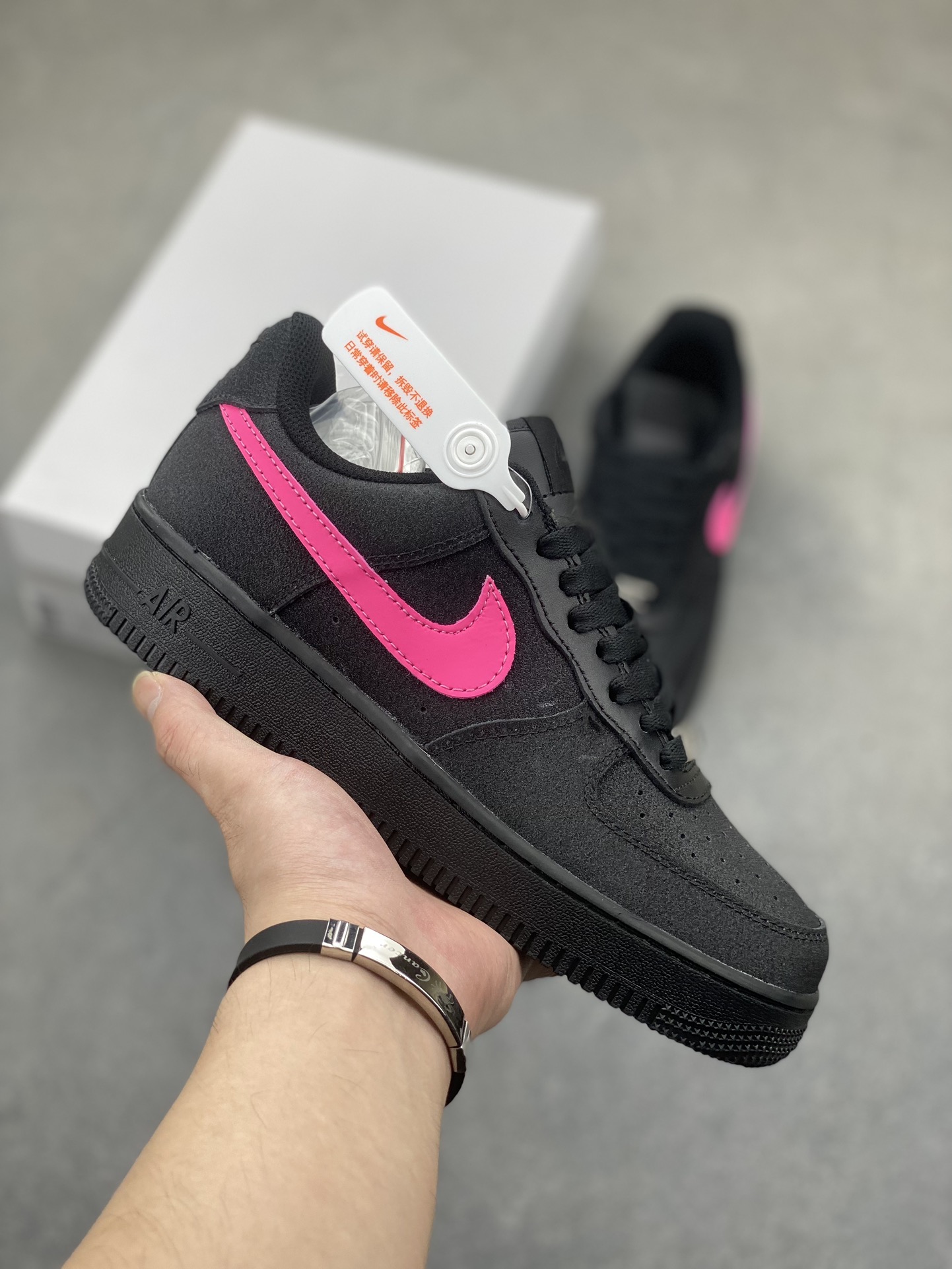 Nike Air Force 1 Low Black Pink Glitter Sneaker - Classic Style, Modern Flair 2 i1725136522 9182 1