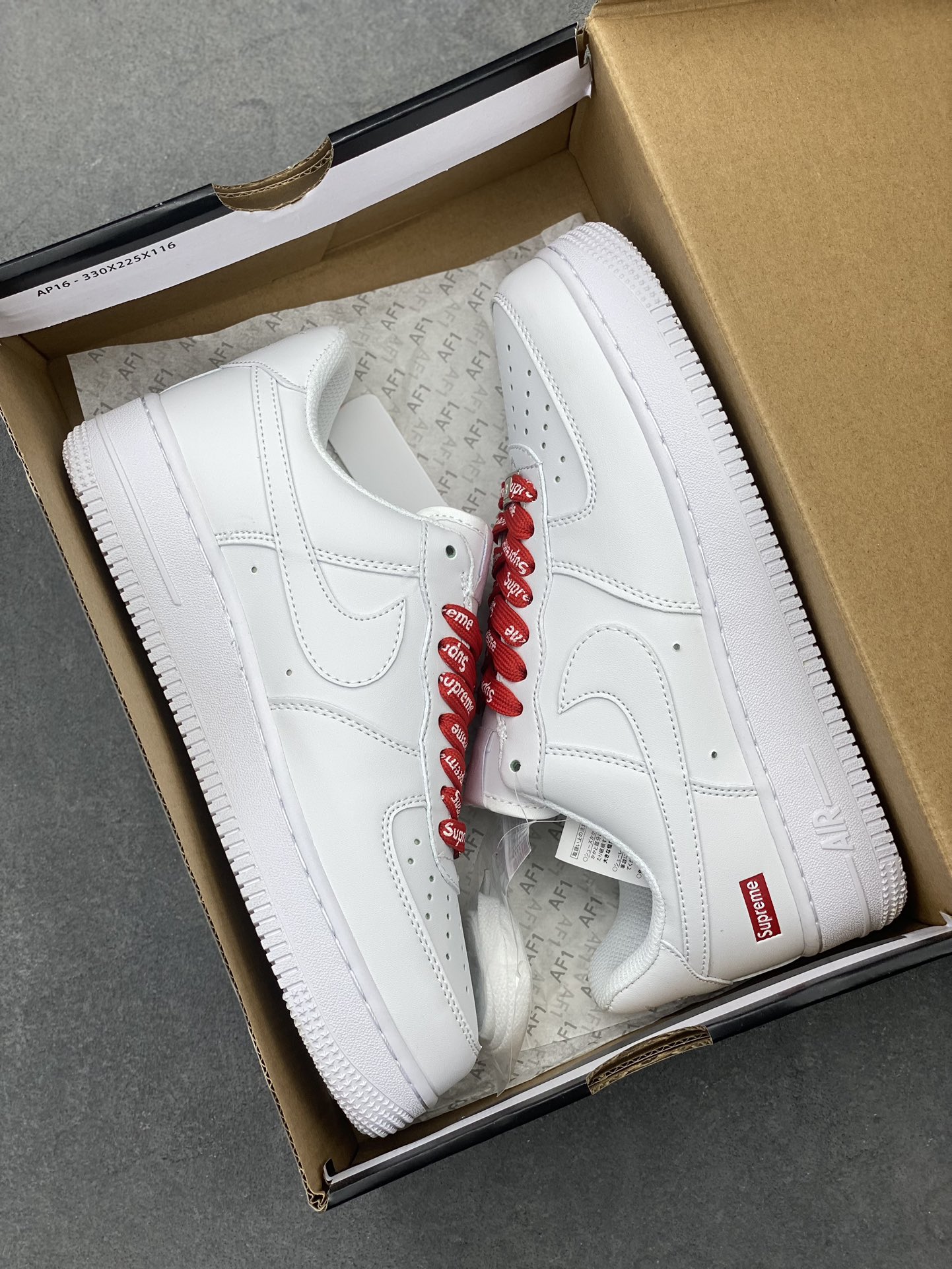 Supreme x Nike Air Force 1 Low White/Red Sneakers - Limited Edition 10 i1725136733 4593 0
