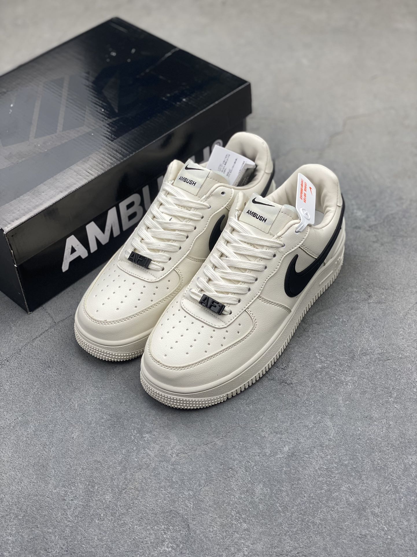 Ambush x Nike Air Force 1 Low Sneakers Cream White/Black DV3464-002 9 i1725137045 4655 8