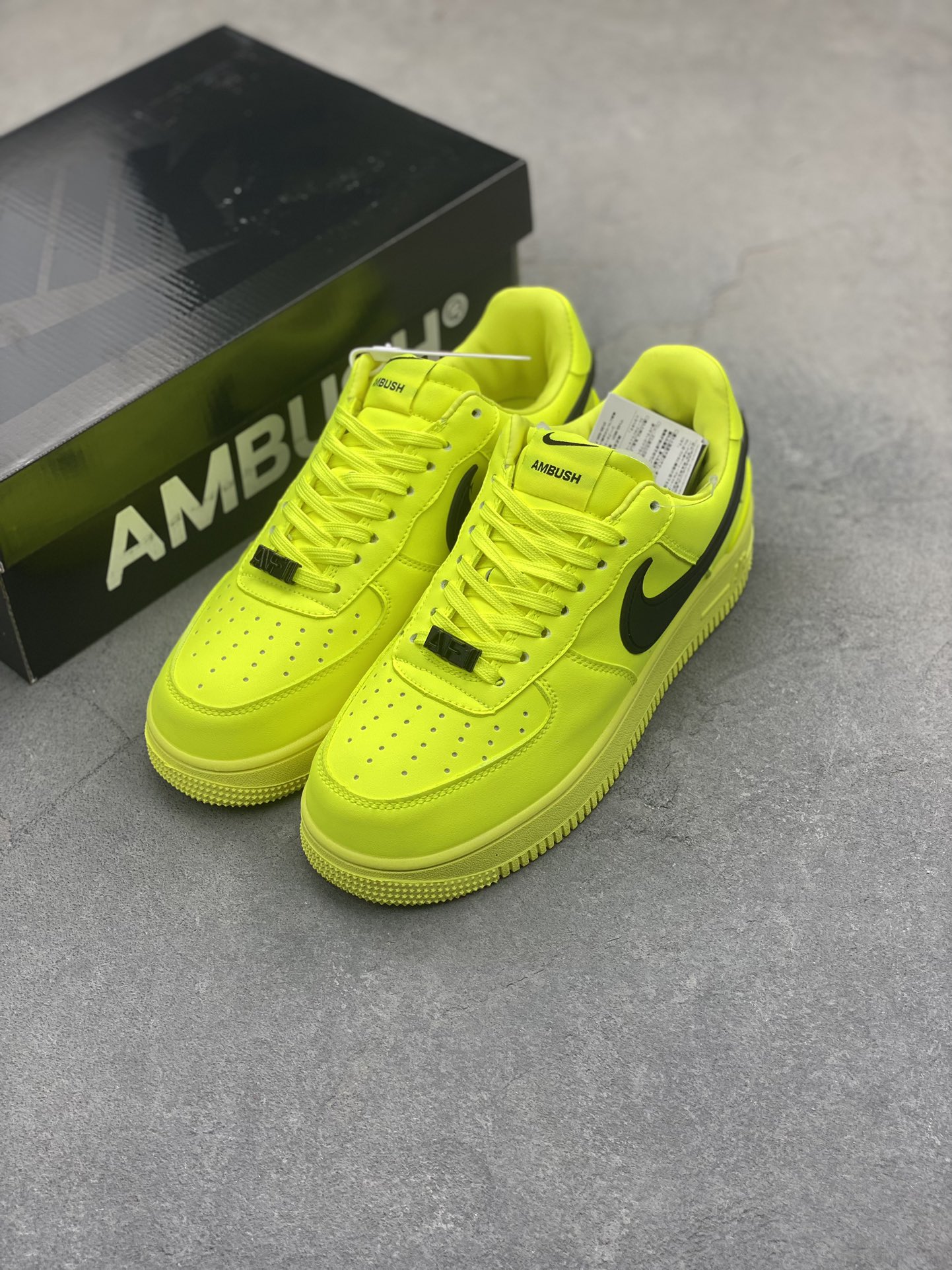 Ambush x Nike Air Force 1 Low DV3464-019 Leather Sneakers - Volt Black 9 i1725137139 1953 7