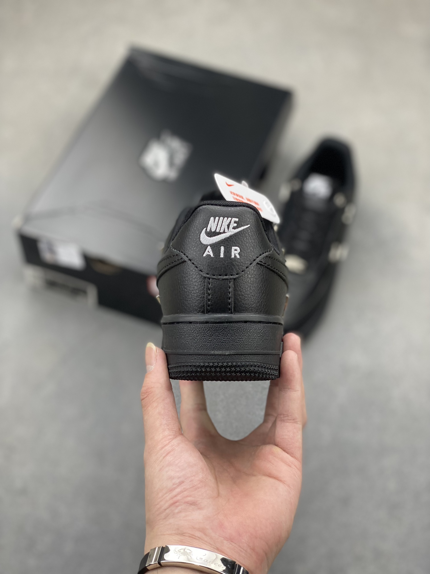 Nike Air Force 1 Low '07 Black Leather Custom Casual Sneakers HQ1180-001 5 i1725223796 4608 1