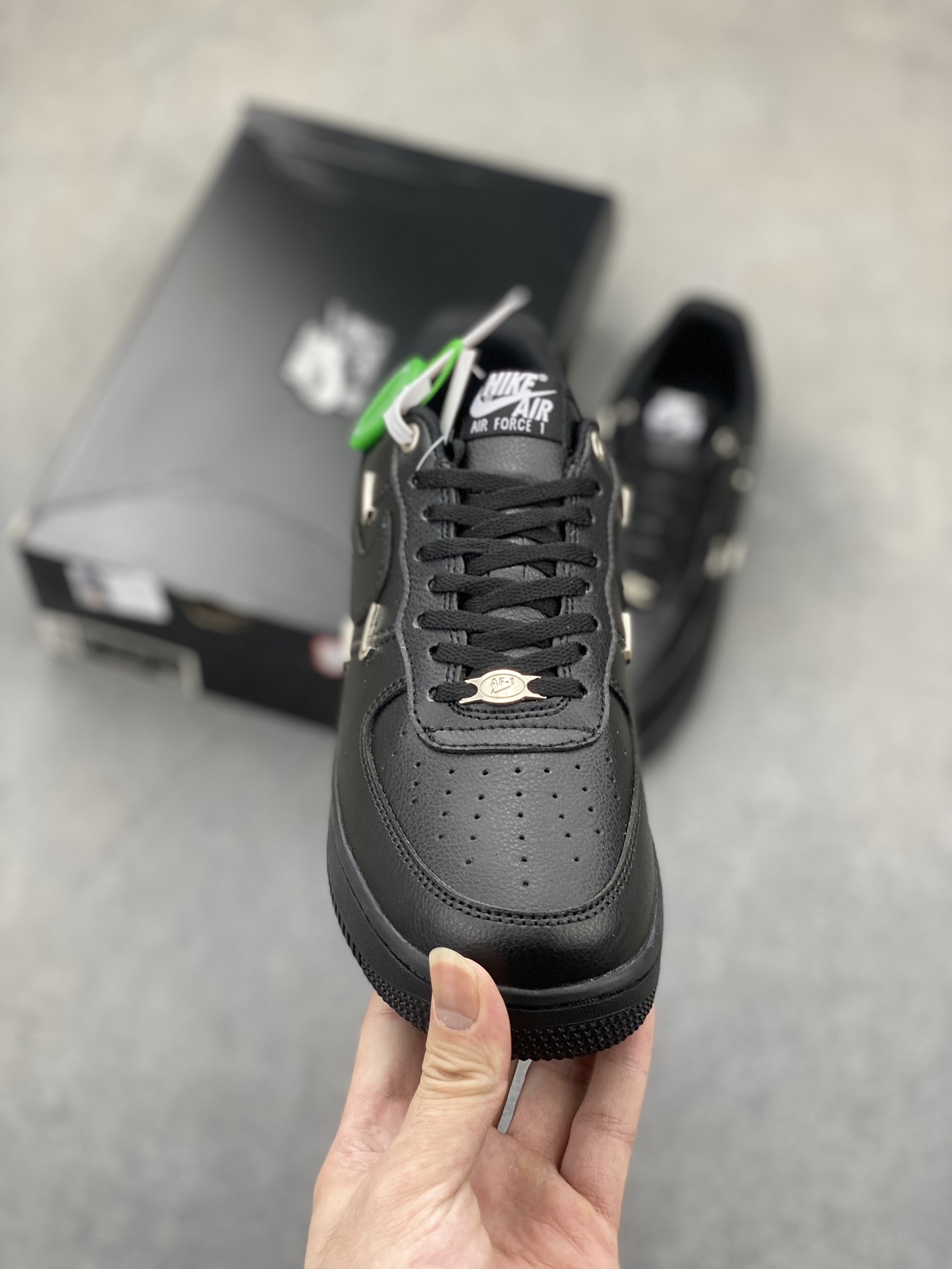 Nike Air Force 1 Low '07 Black Leather Custom Casual Sneakers HQ1180-001 3 i1725223796 5458 6