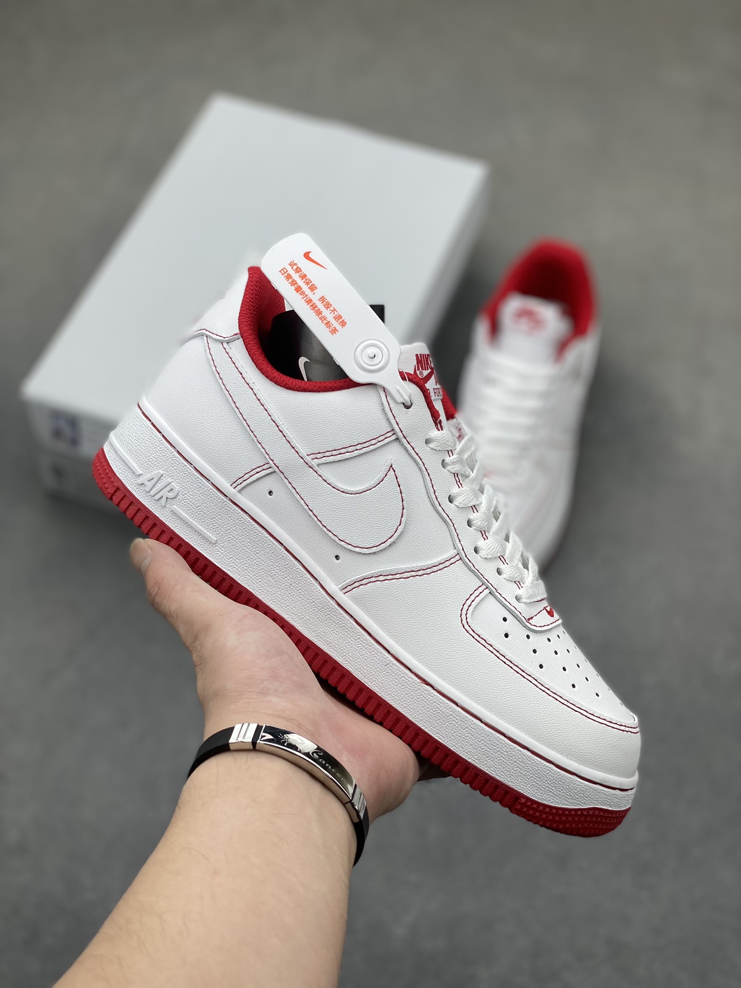 Nike Air Force 1 Low '07 White/Red Casual Sneakers CV1724-100 2 i1725223834 382 7