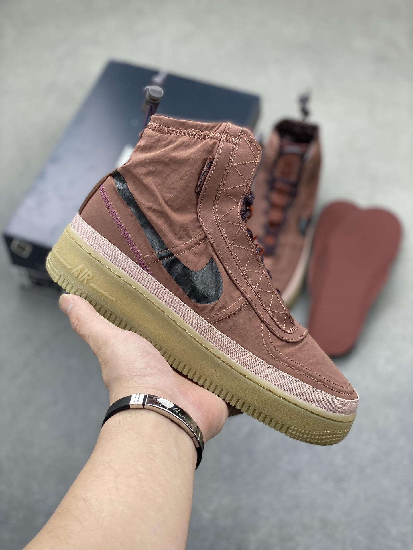 Nike Air Force 1 Shell WMNS Burgundy High-Top Fashion Sneakers BQ6096-200 2 i1725558792 2643 3