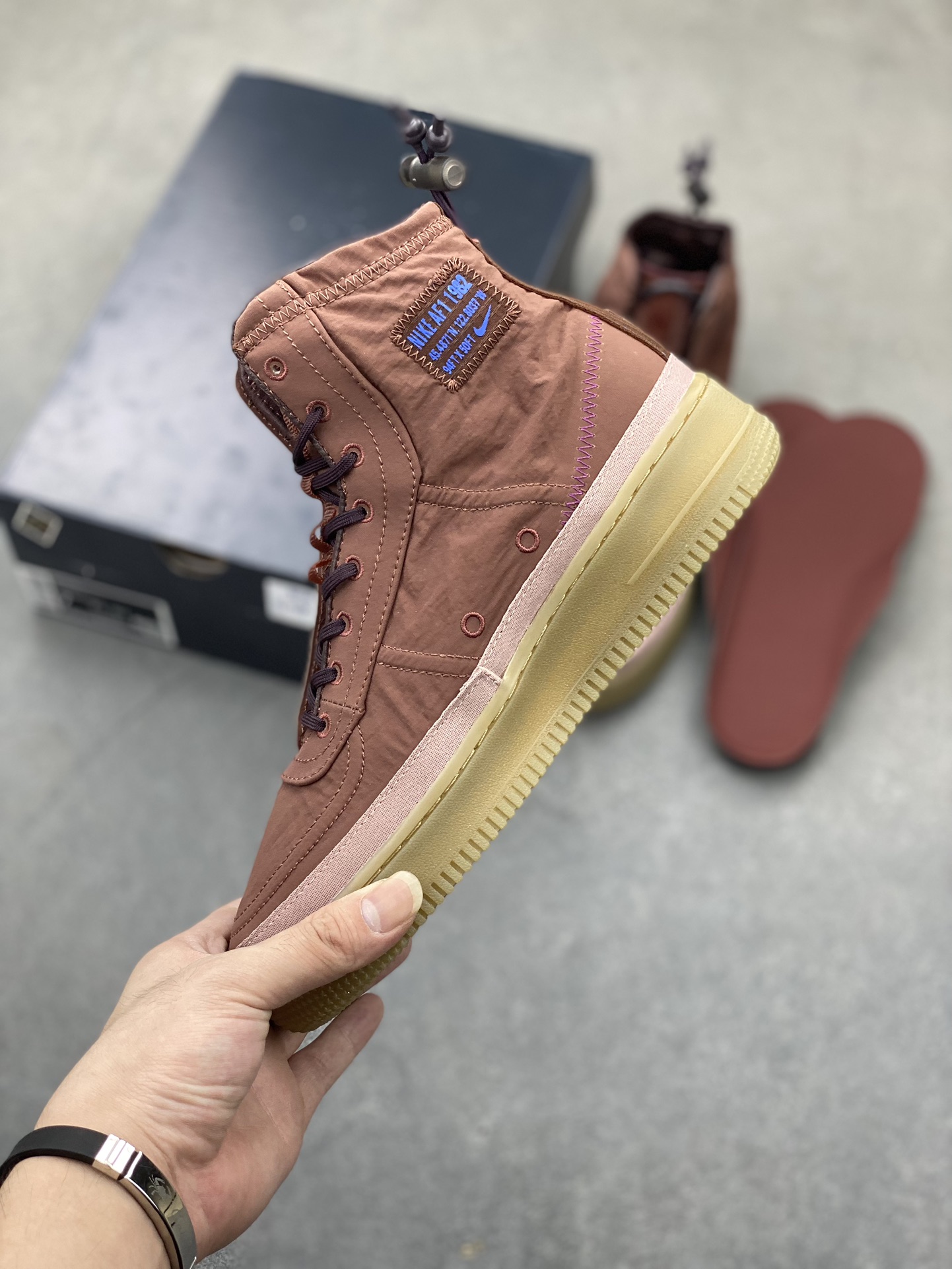 Nike Air Force 1 Shell WMNS Burgundy High-Top Fashion Sneakers BQ6096-200 4 i1725558792 4619 6