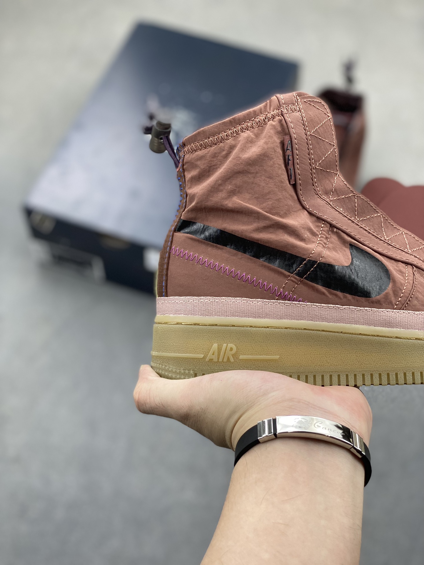 Nike Air Force 1 Shell WMNS Burgundy High-Top Fashion Sneakers BQ6096-200 6 i1725558792 7012 7