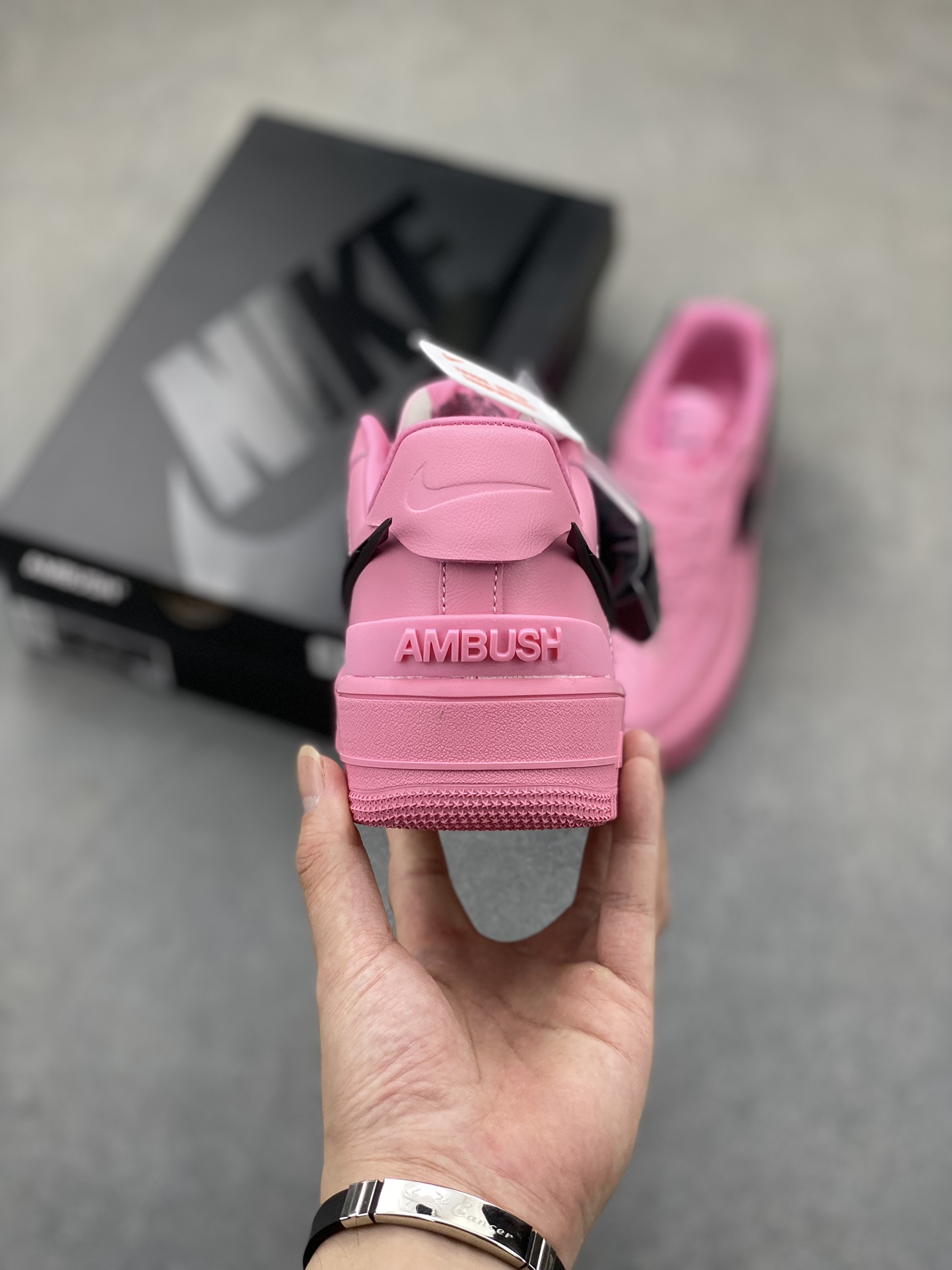 Nike Air Force 1 '07 Low Pink/Black Custom Leather Casual Sneakers DV3464-109 5 i1725733371 2183 3