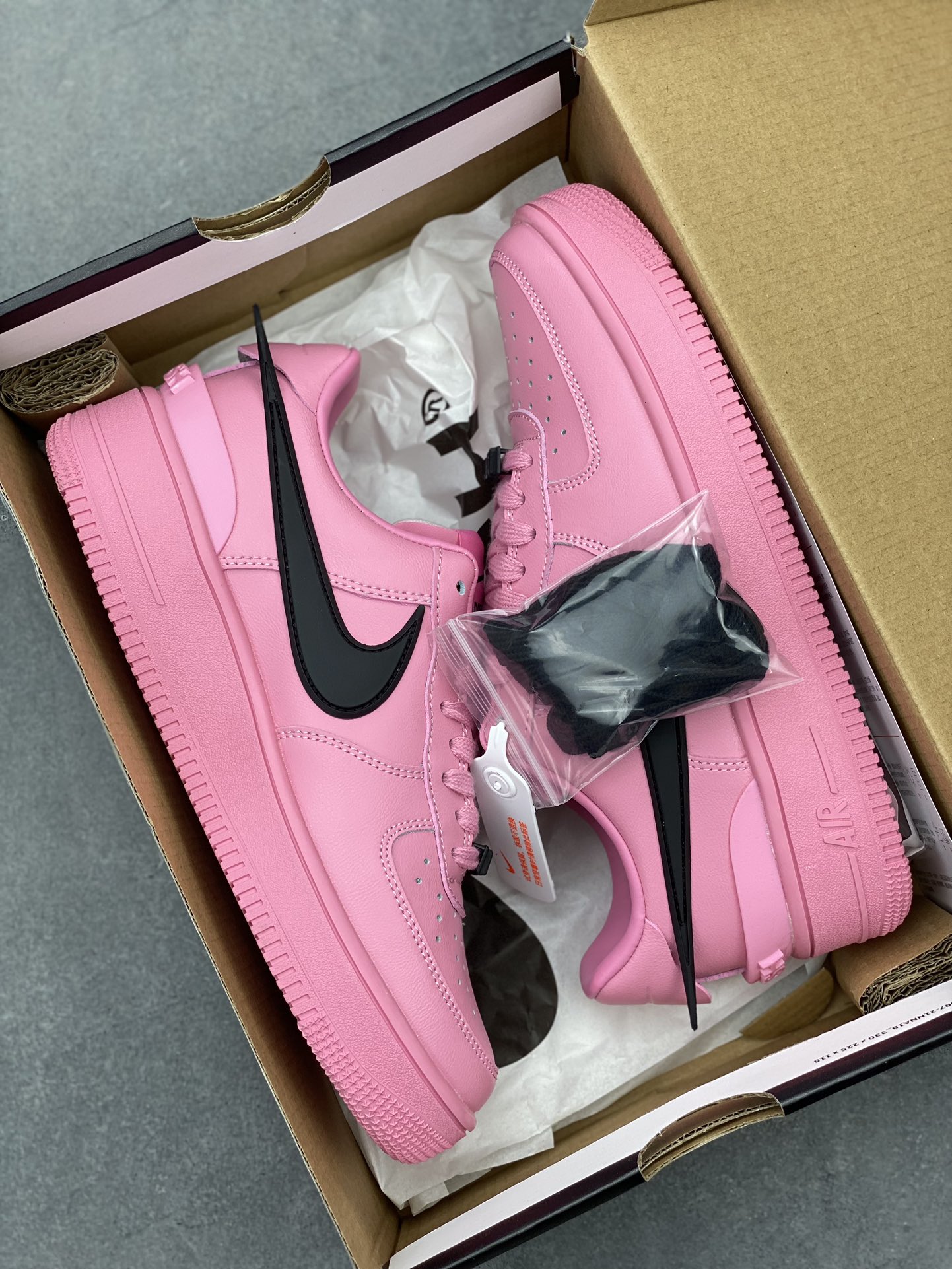 Nike Air Force 1 '07 Low Pink/Black Custom Leather Casual Sneakers DV3464-109 10 i1725733371 6083 2
