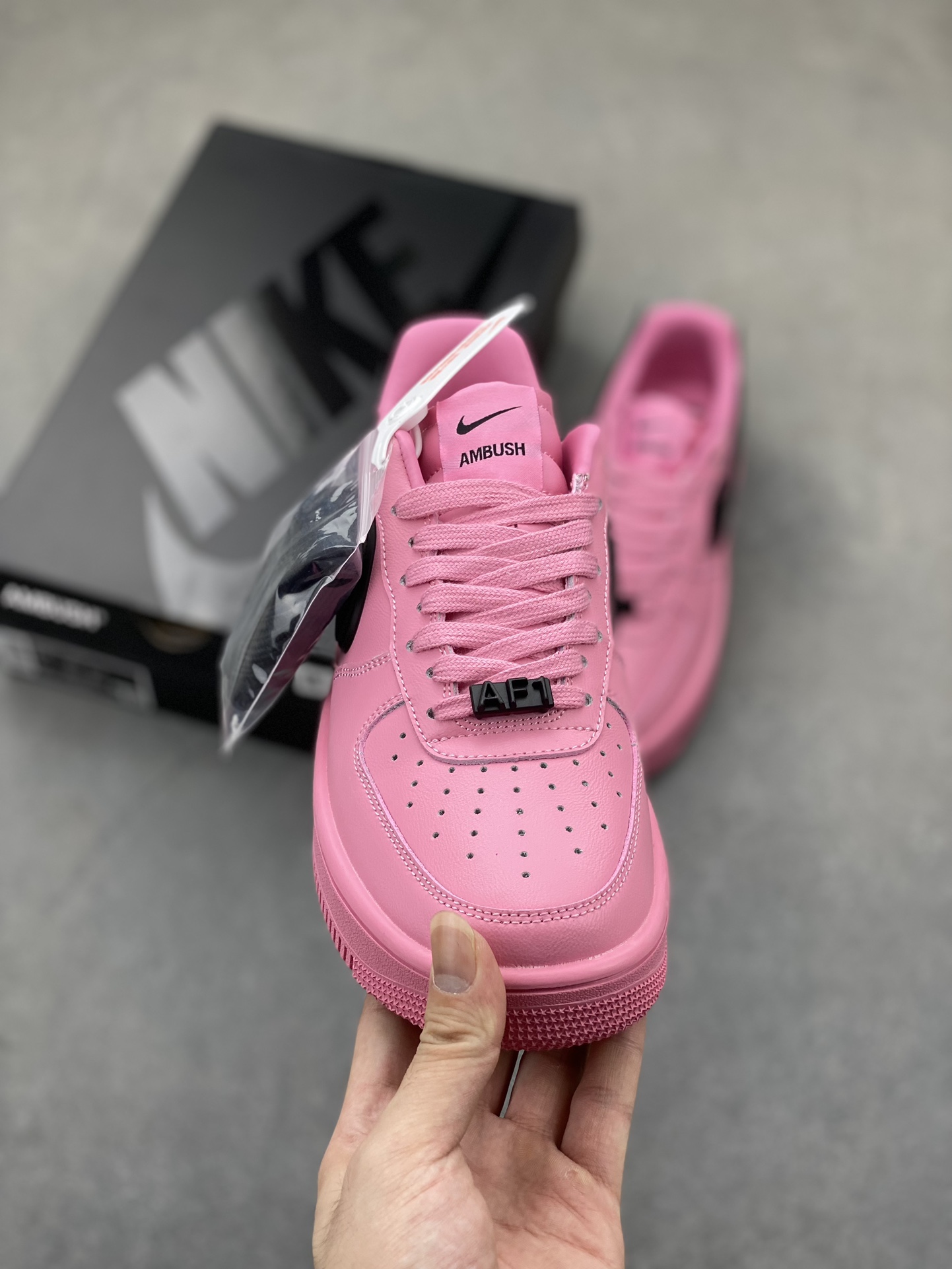 Nike Air Force 1 '07 Low Pink/Black Custom Leather Casual Sneakers DV3464-109 3 i1725733371 8349 0