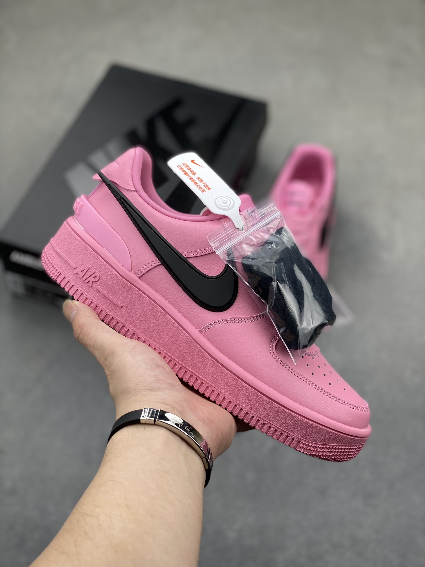 Nike Air Force 1 '07 Low Pink/Black Custom Leather Casual Sneakers DV3464-109 2 i1725733372 6779 7