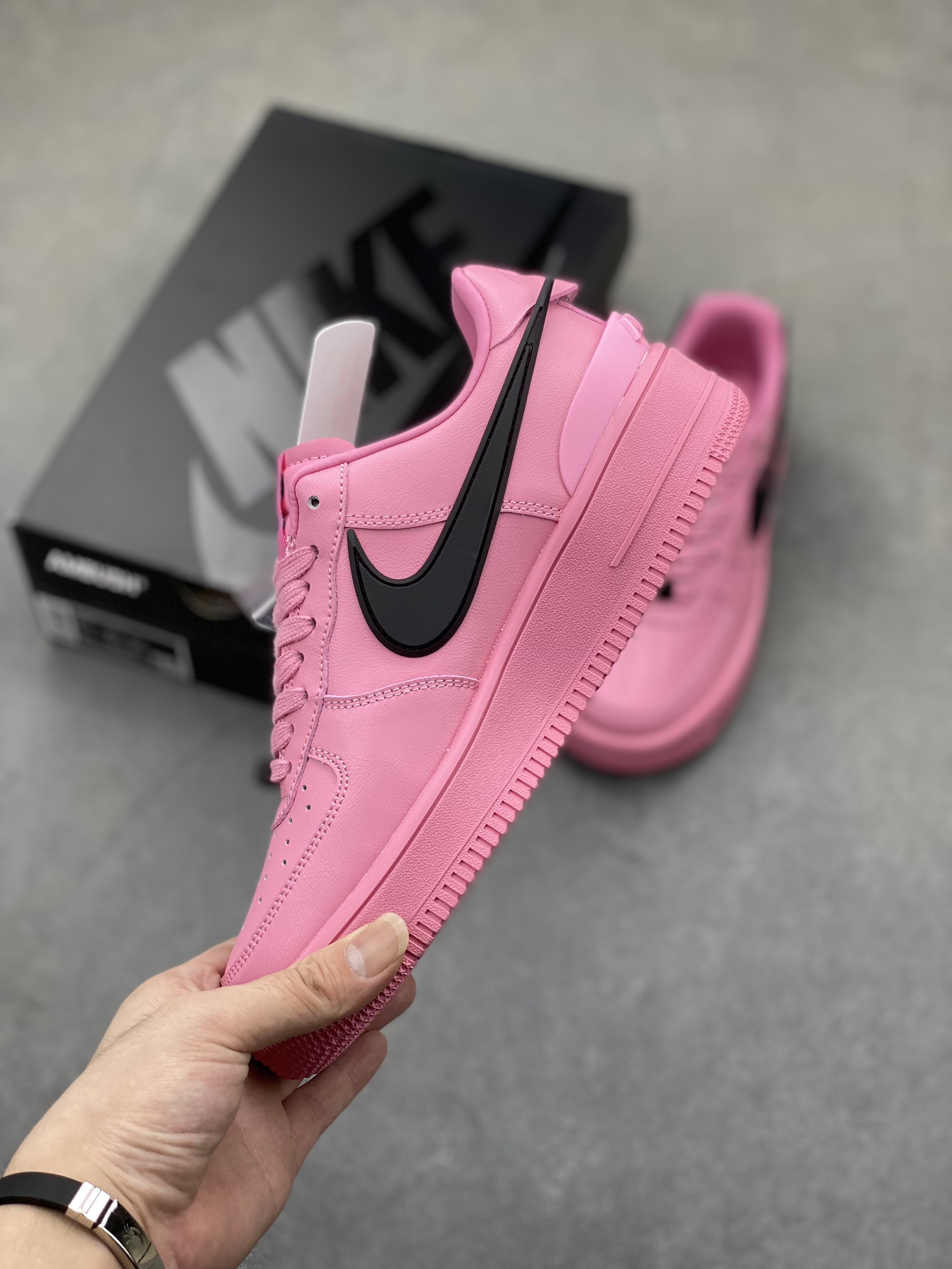 Nike Air Force 1 '07 Low Pink/Black Custom Leather Casual Sneakers DV3464-109 4 i1725733372 793 5