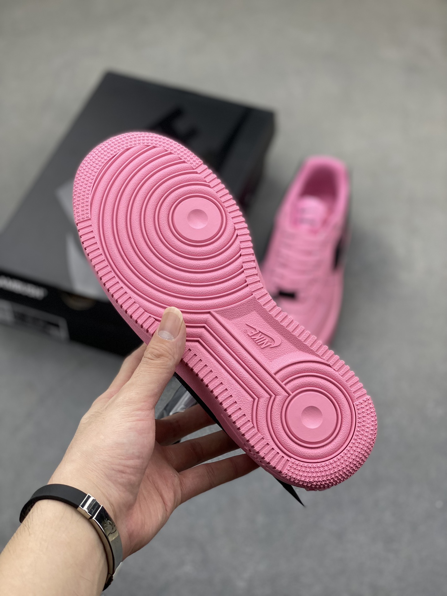 Nike Air Force 1 '07 Low Pink/Black Custom Leather Casual Sneakers DV3464-109 7 i1725733372 8662 6